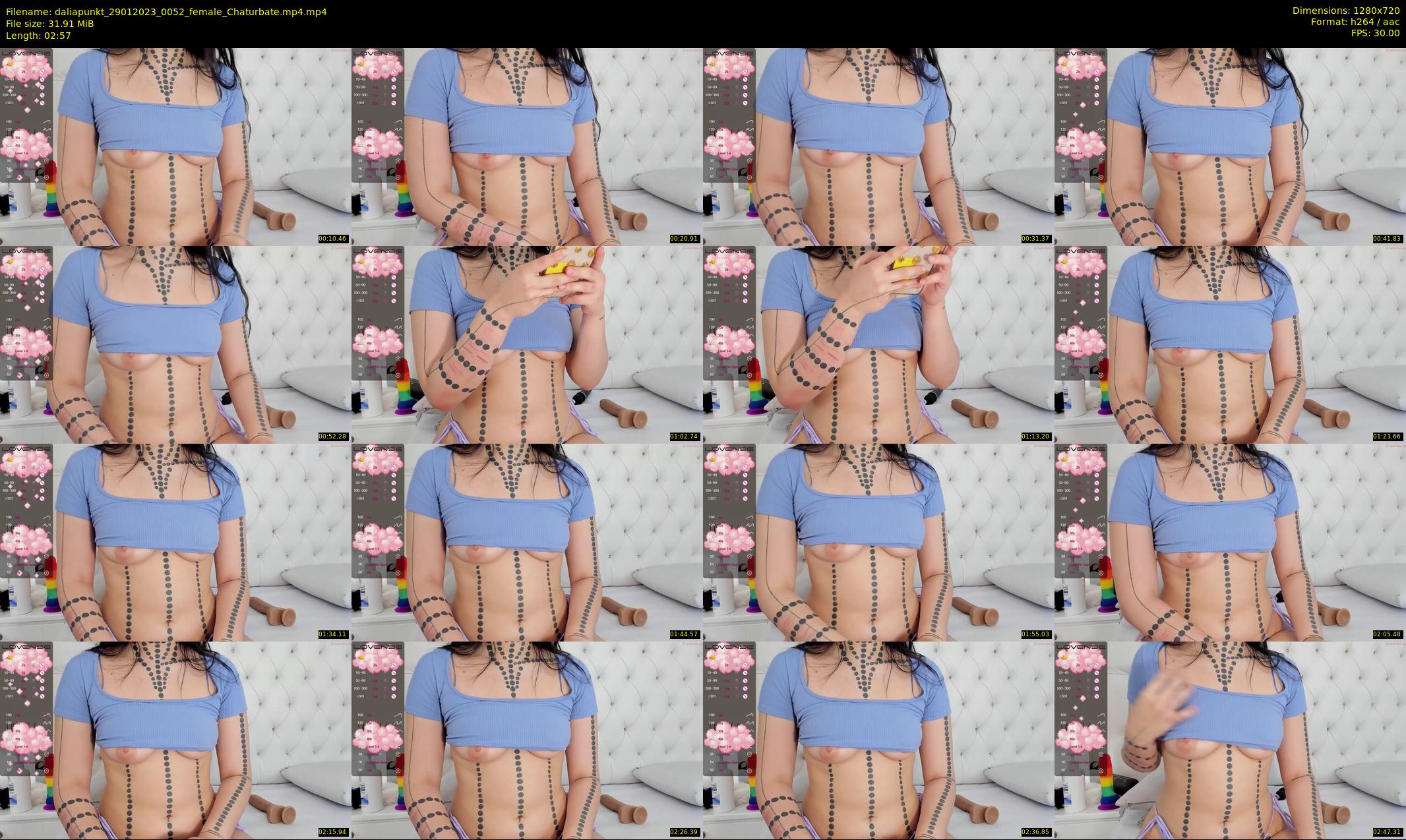 daliapunkt — 3 minute Chaturbate female cam show recording, 720p, Jan 29, 2023