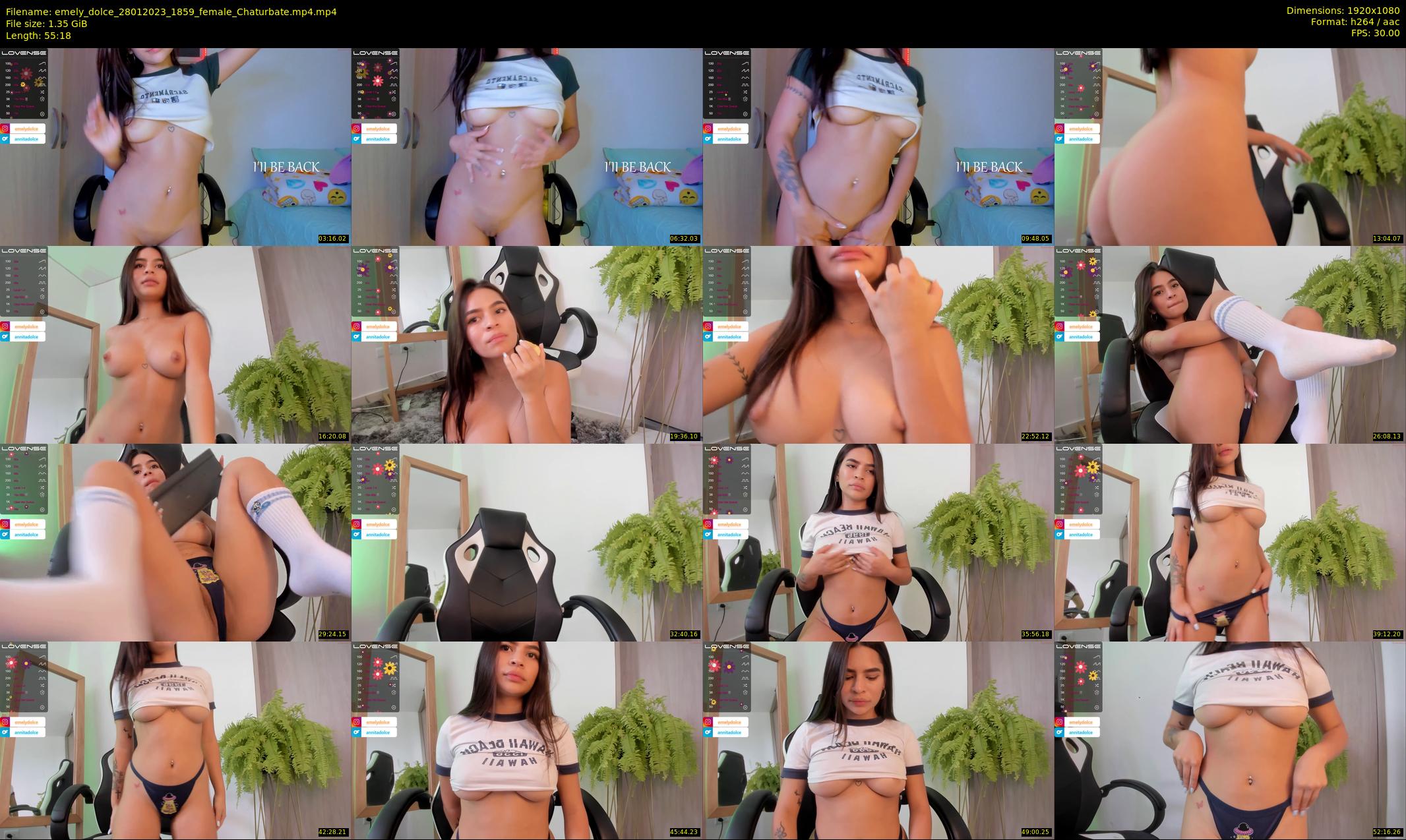 emely_dolce — 56 minute Chaturbate female cam show recording, 1080p, Jan 28, 2023