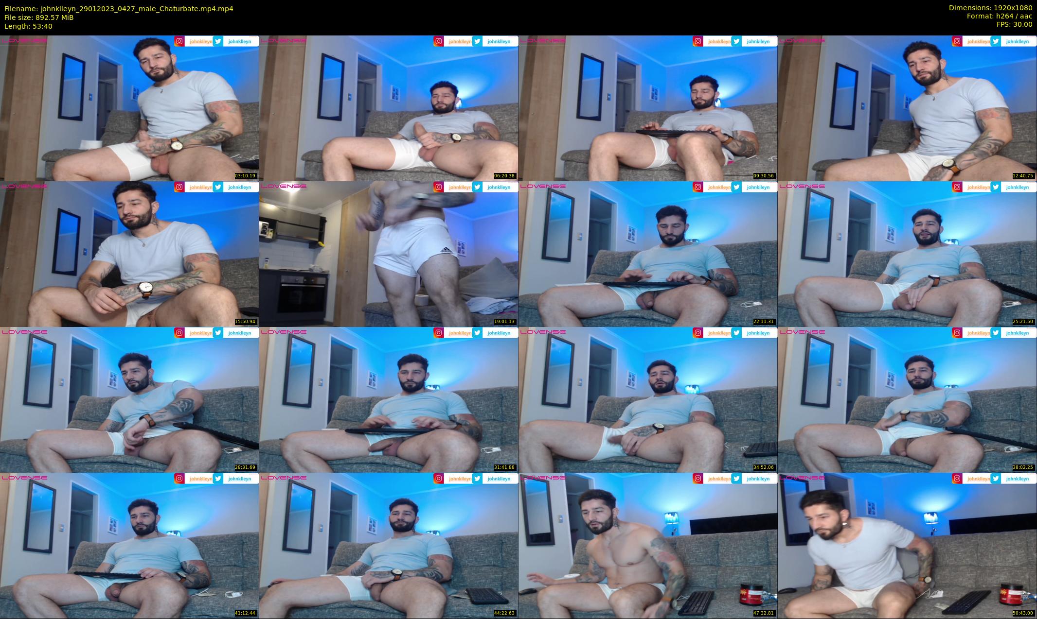 johnklleyn — 54 minute Chaturbate male cam show recording, 1080p, Jan 29, 2023