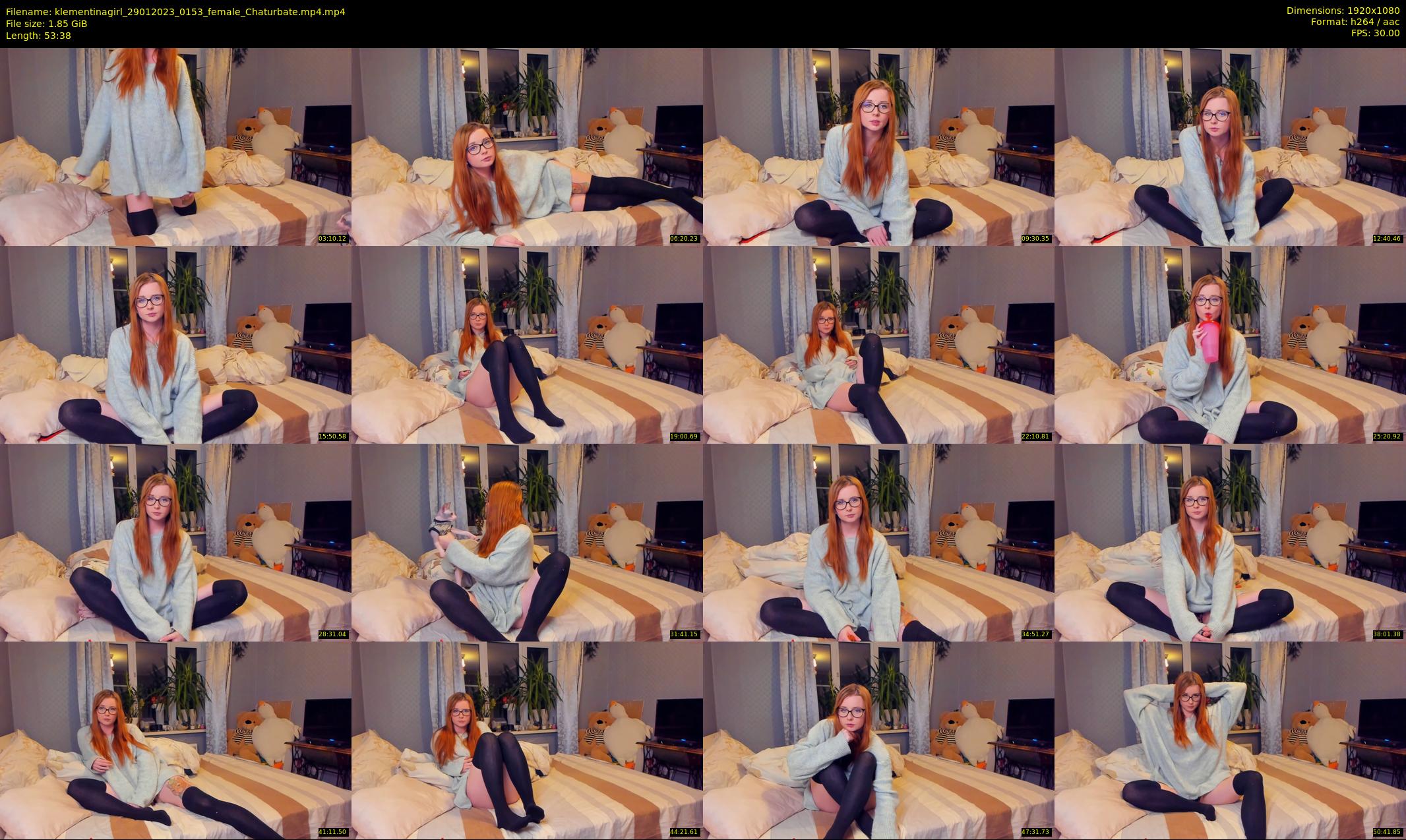 klementinagirl — 54 minute Chaturbate female cam show recording, 1080p, Jan 29, 2023