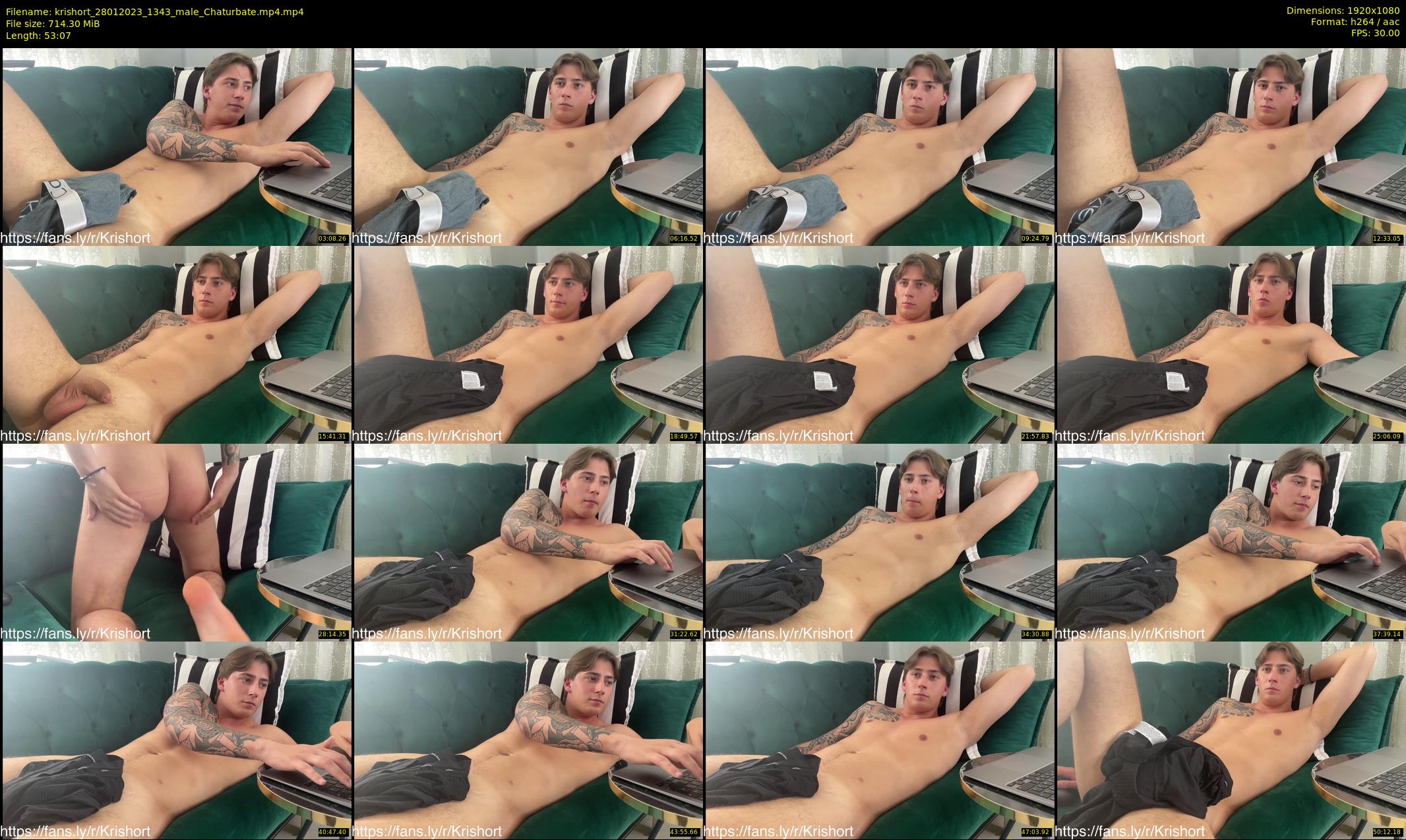 krishort — 54 minute Chaturbate male cam show recording, 1080p, Jan 28, 2023