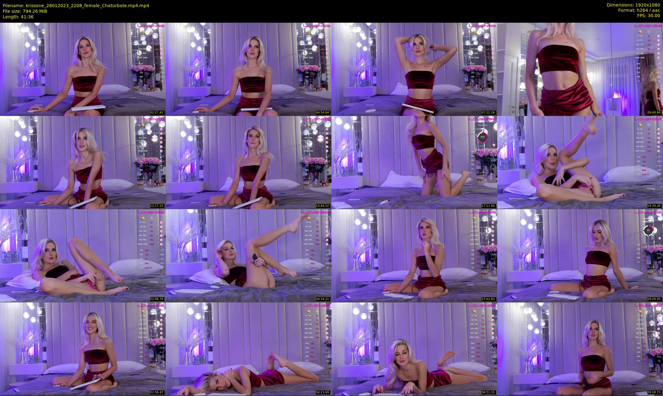 krissone — 42 minute Chaturbate female cam show recording, 1080p, Jan 28, 2023