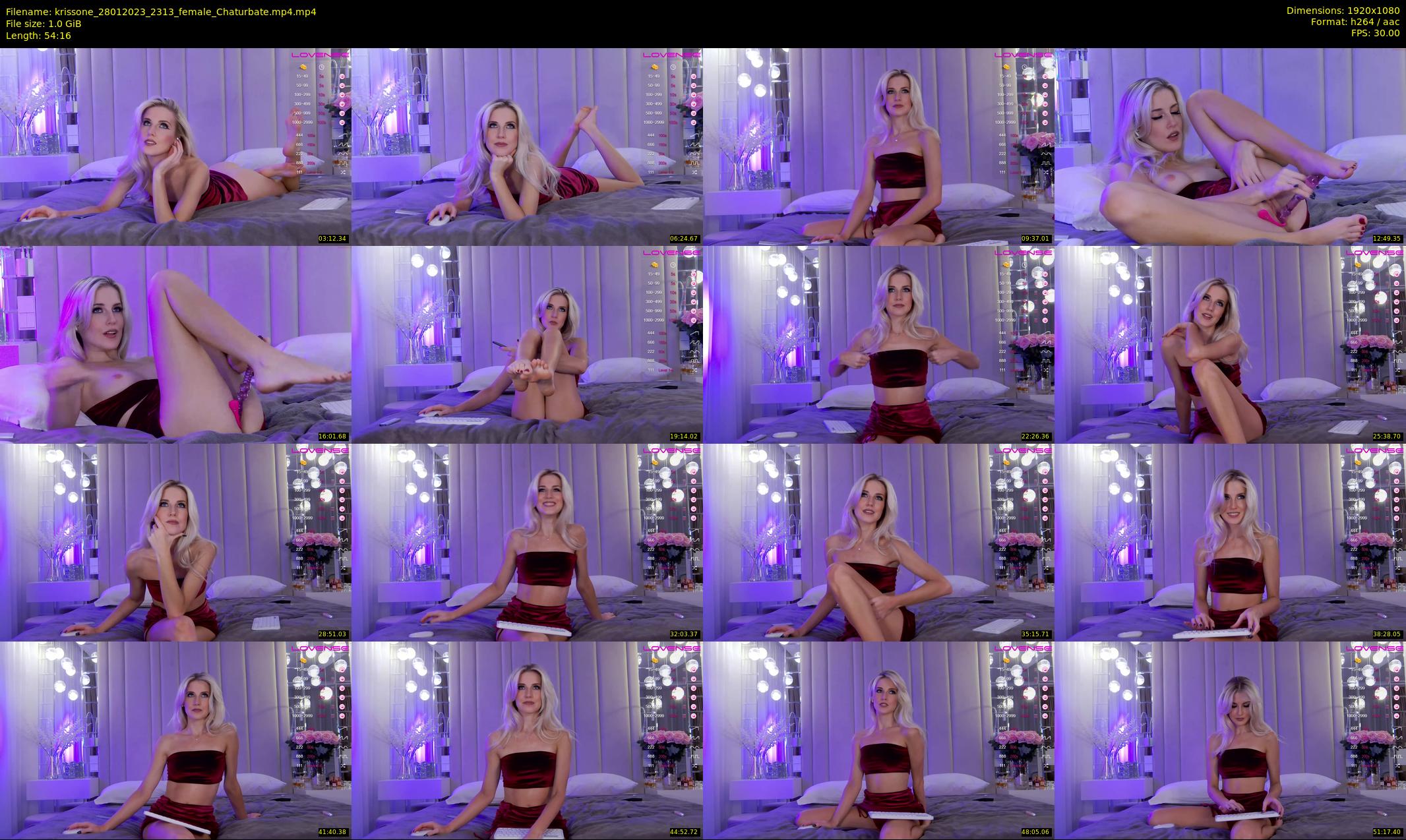 krissone — 55 minute Chaturbate female cam show recording, 1080p, Jan 28, 2023