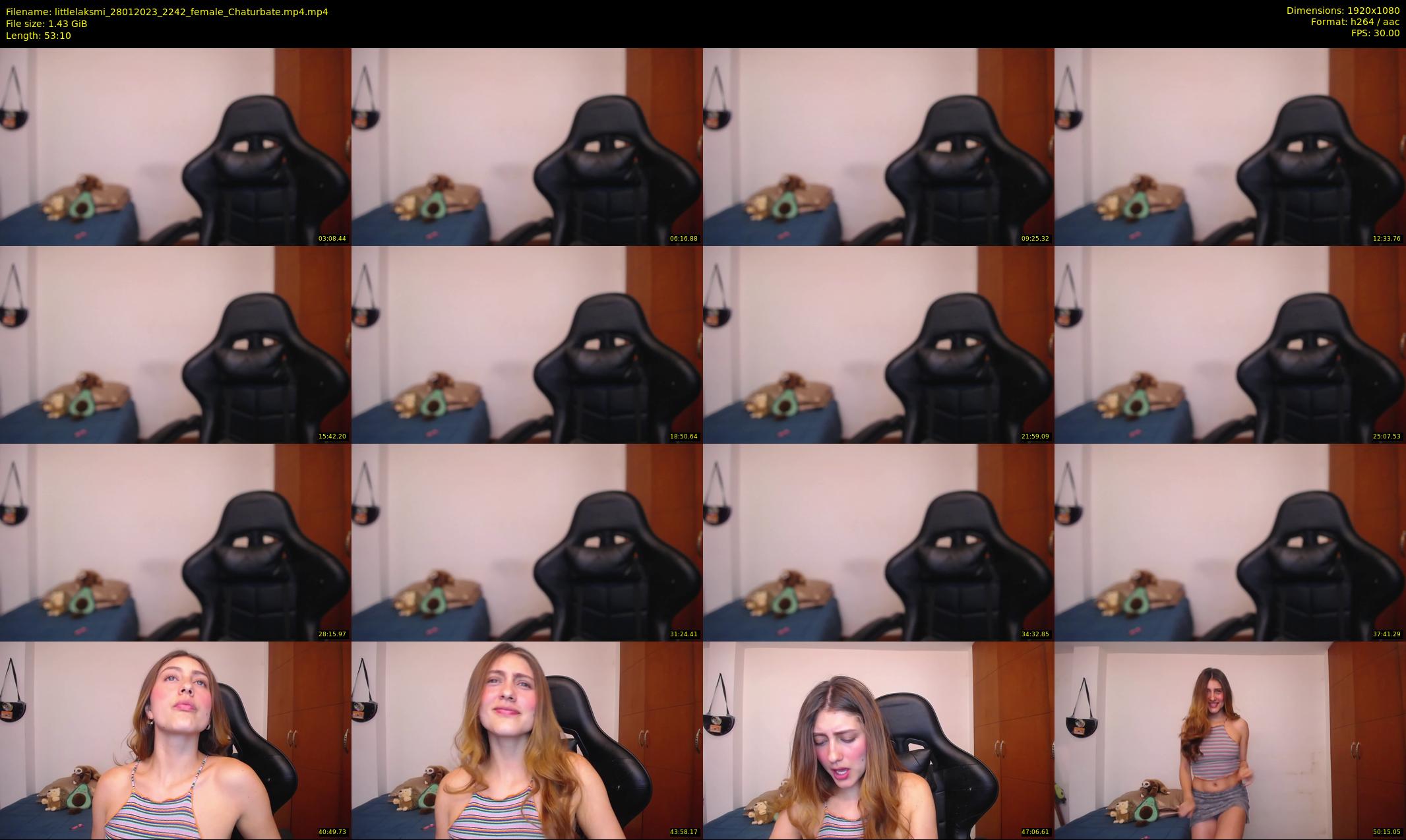 littlelaksmi — 54 minute Chaturbate female cam show recording, 1080p, Jan 28, 2023