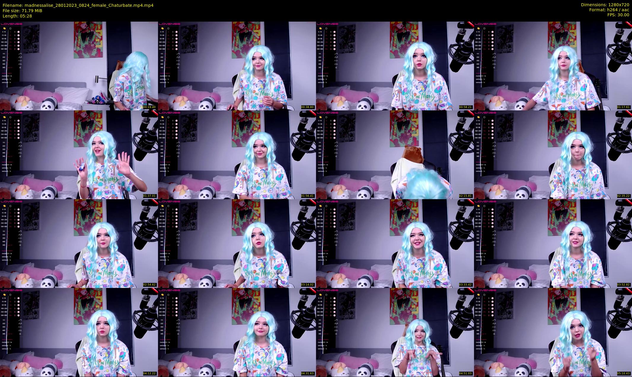 madnessalise — 6 minute Chaturbate female cam show recording, 720p, Jan 28, 2023