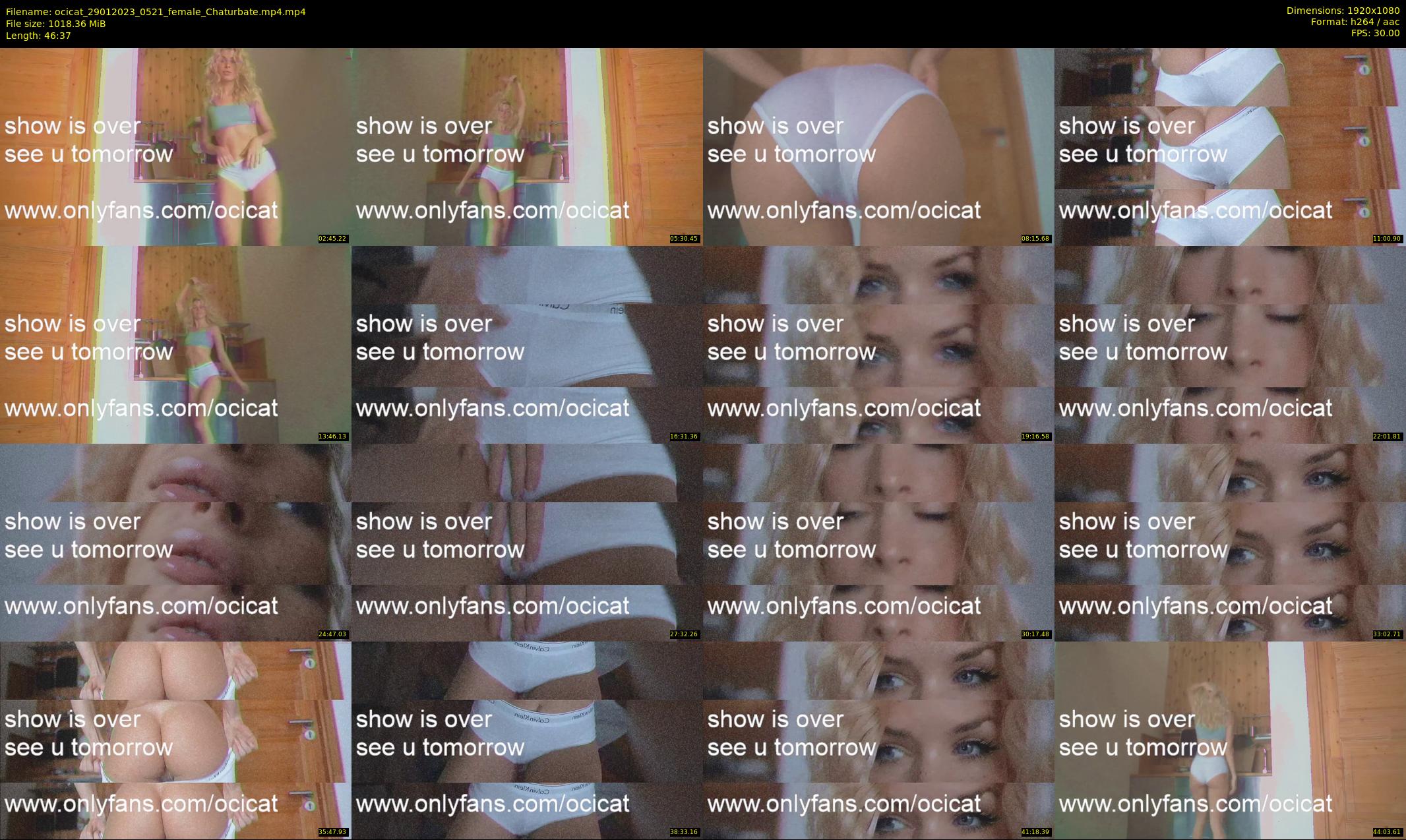 ocicat — 47 minute Chaturbate female cam show recording, 1080p, Jan 29, 2023
