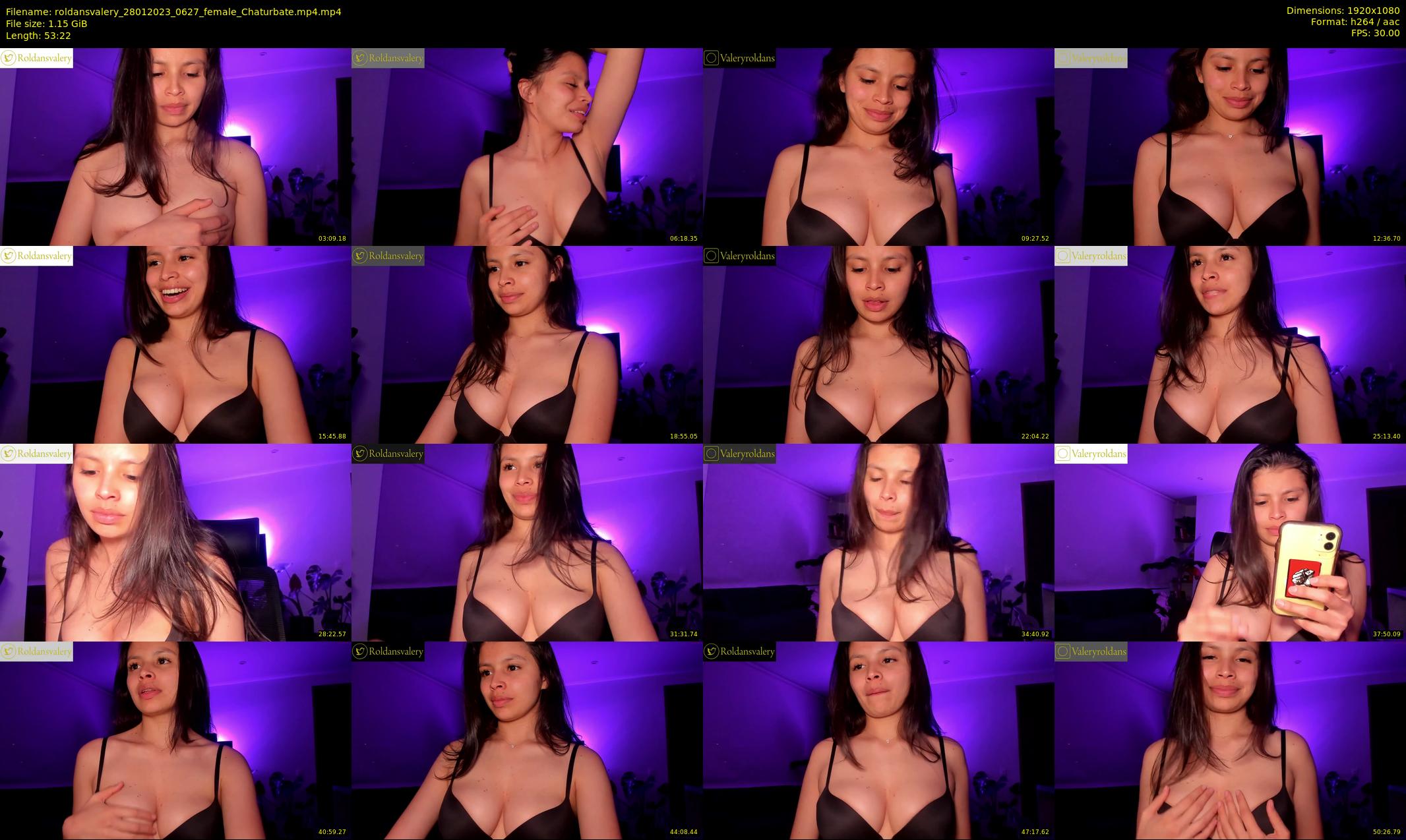 roldansvalery — 54 minute Chaturbate female cam show recording, 1080p, Jan 28, 2023