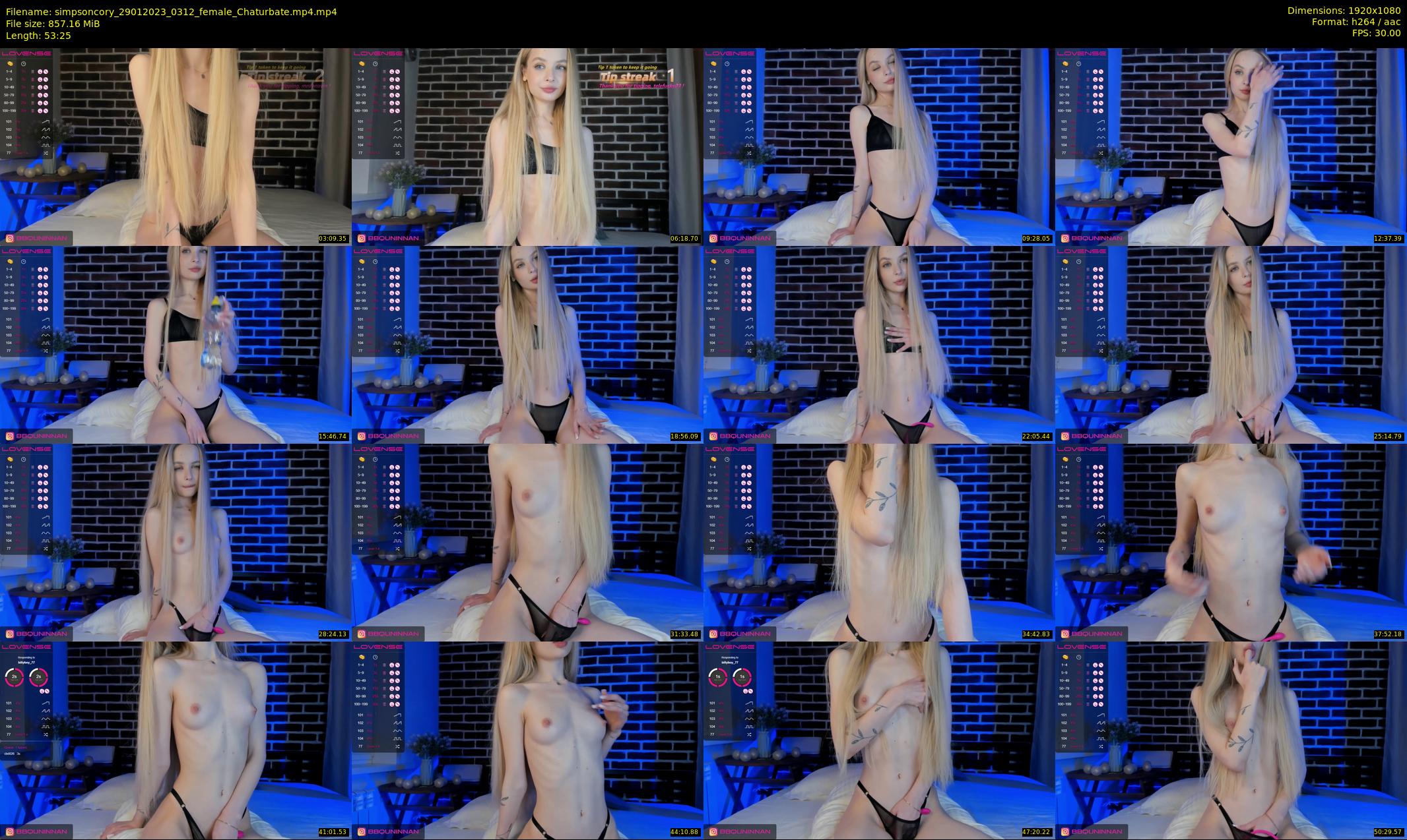 simpsoncory — 54 minute Chaturbate female cam show recording, 1080p, Jan 29, 2023