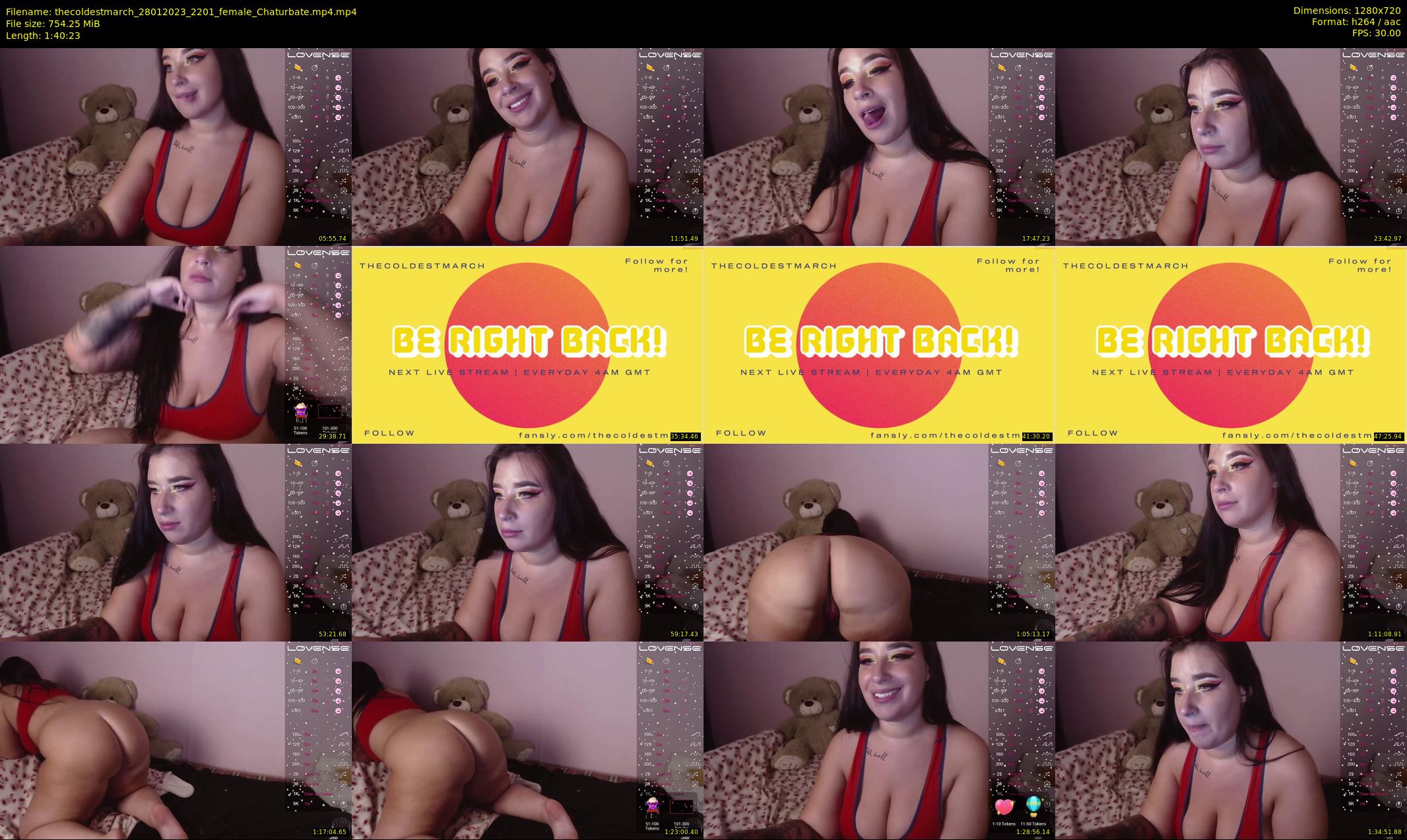 thecoldestmarch — 101 minute Chaturbate female cam show recording, 720p, Jan 28, 2023