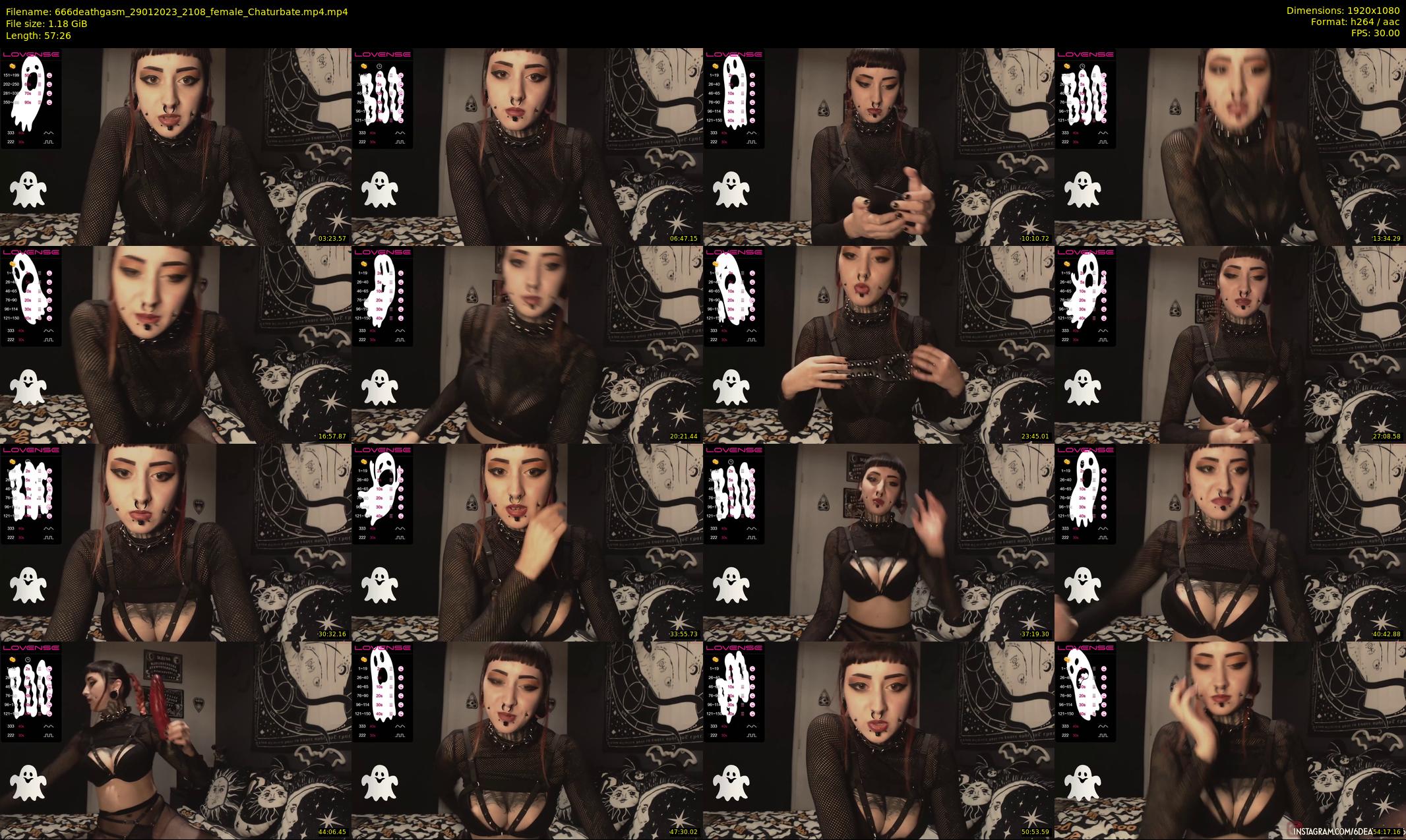 666deathgasm — 58 minute Chaturbate female cam show recording, 1080p, Jan 29, 2023