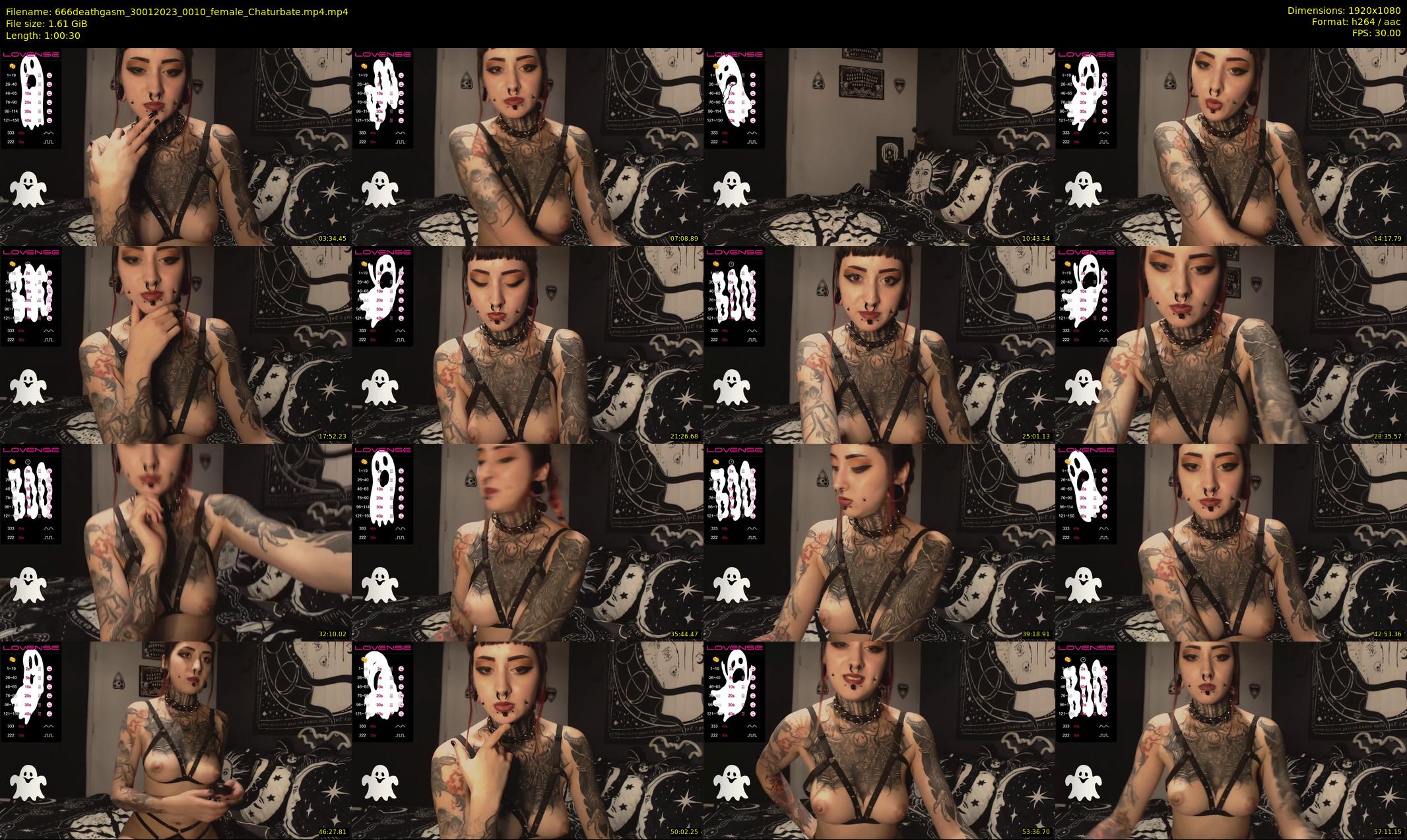 666deathgasm — 61 minute Chaturbate female cam show recording, 1080p, Jan 30, 2023