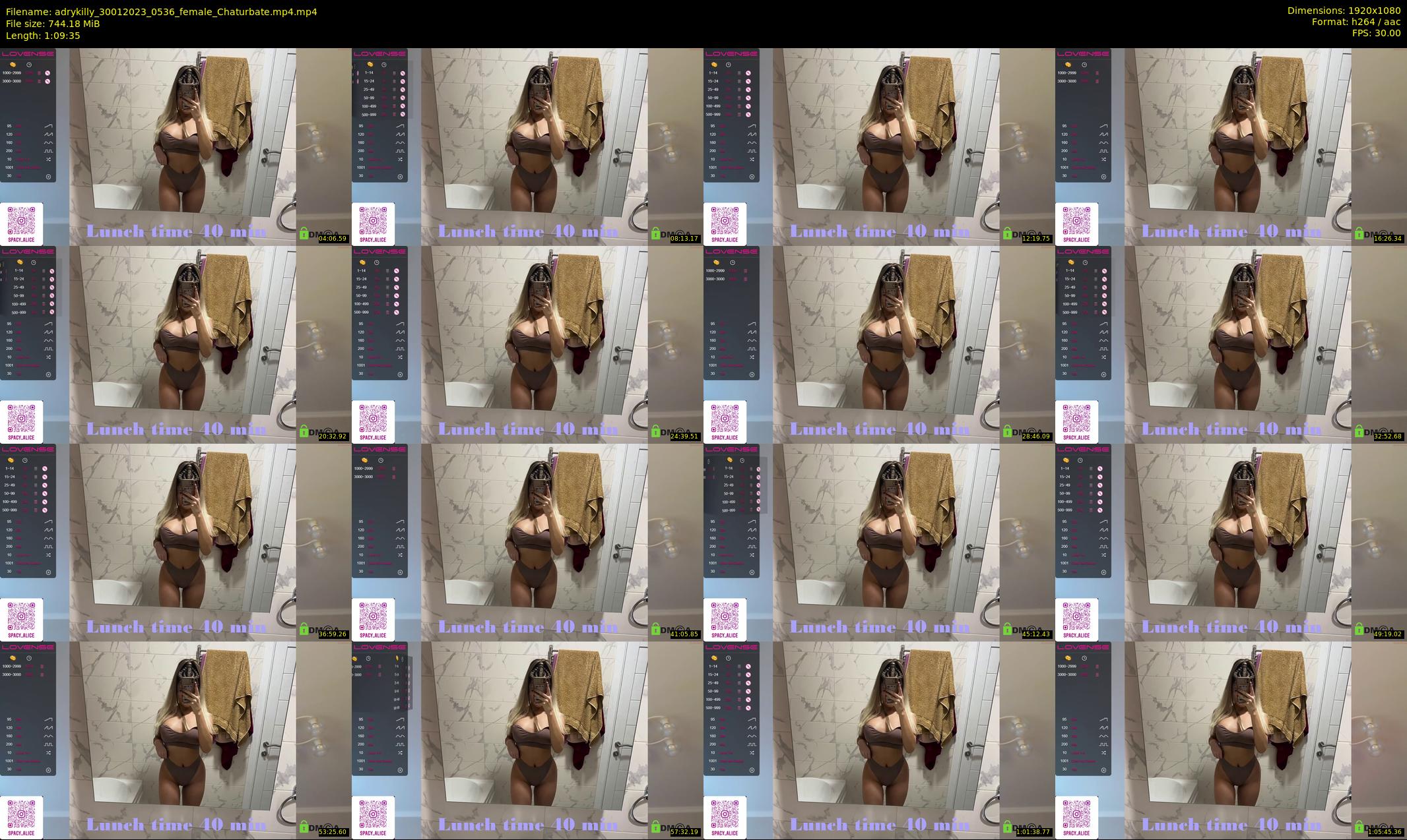 adrykilly — 70 minute Chaturbate female cam show recording, 1080p, Jan 30, 2023