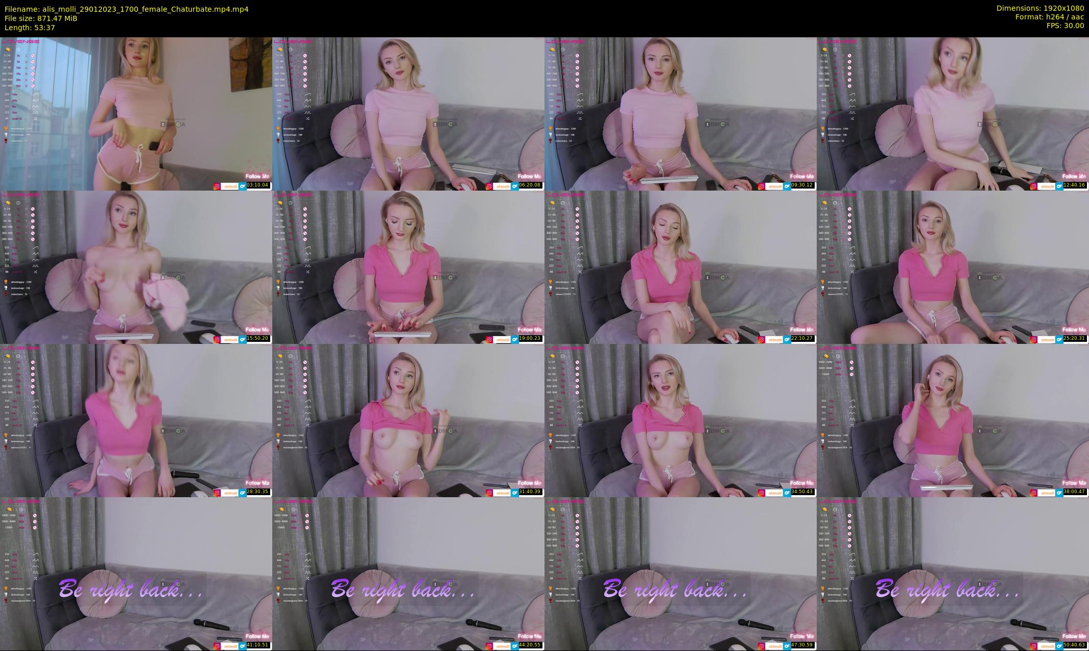alis_molli — 54 minute Chaturbate female cam show recording, 1080p, Jan 29, 2023