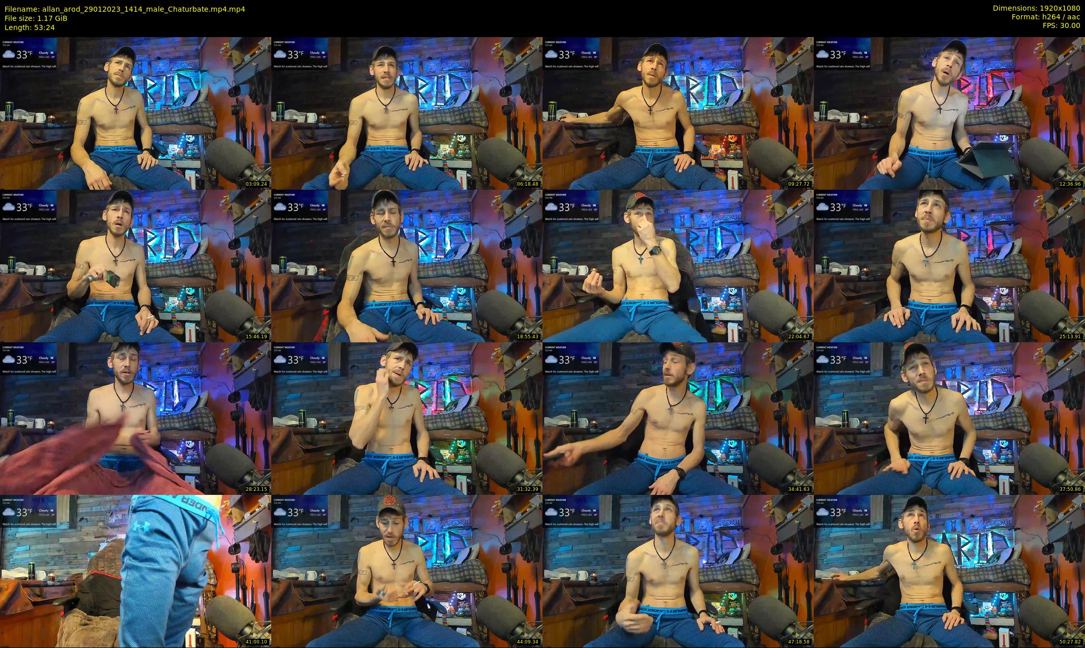 allan_arod — 54 minute Chaturbate male cam show recording, 1080p, Jan 29, 2023