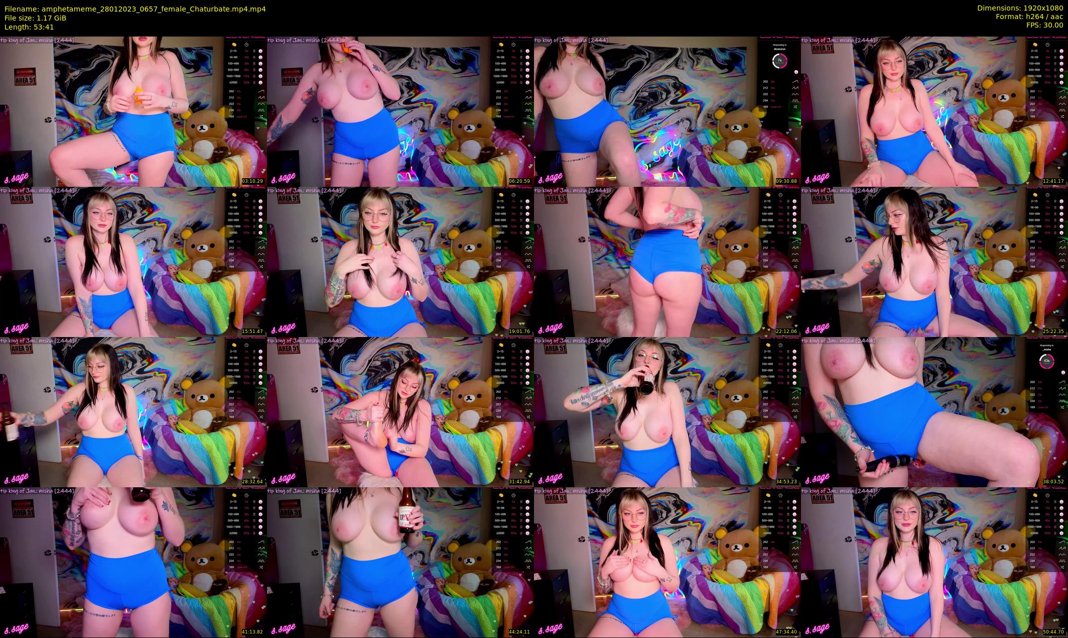 amphetameme — 54 minute Chaturbate female cam show recording, 1080p, Jan 28, 2023
