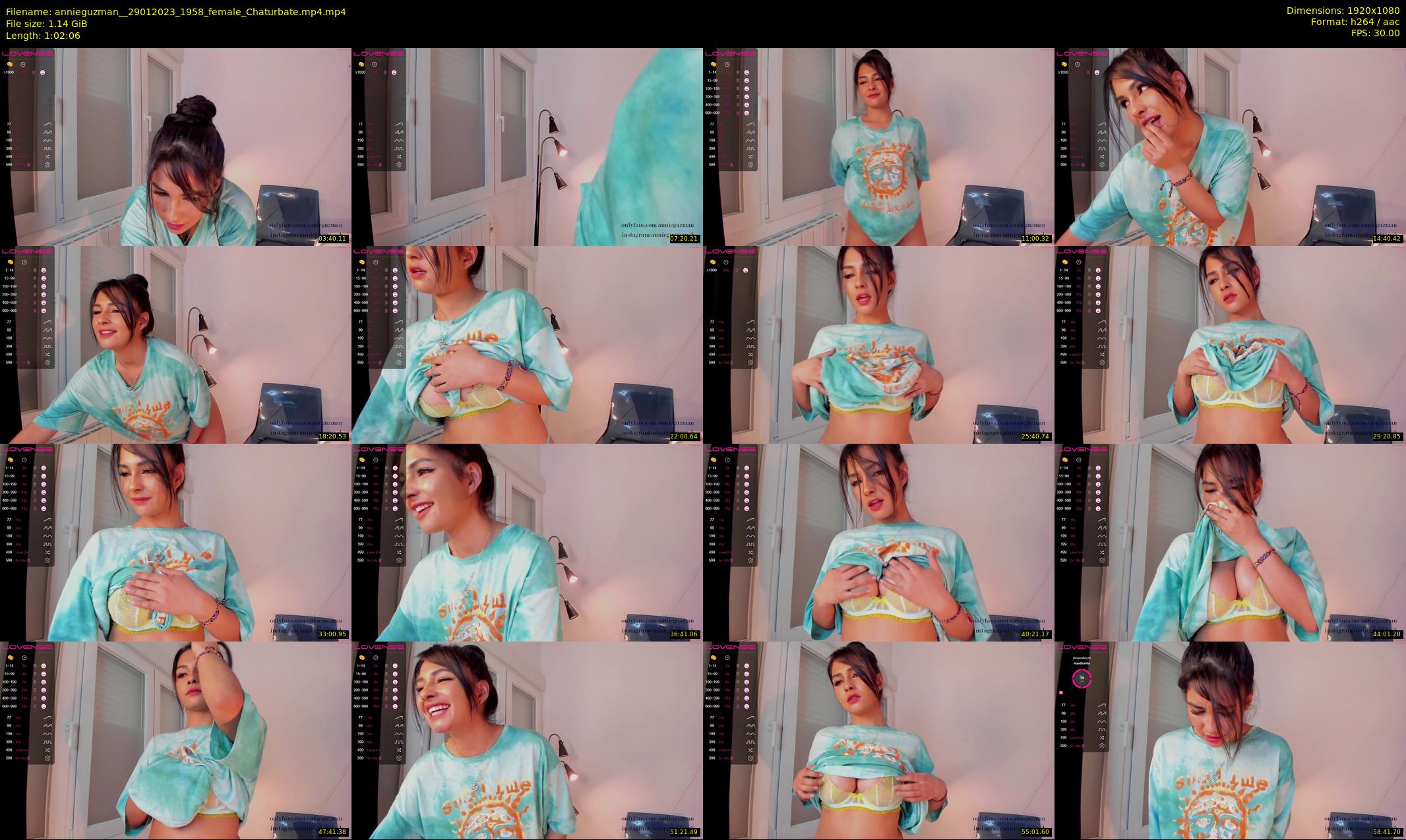 annieguzman_ — 63 minute Chaturbate female cam show recording, 1080p, Jan 29, 2023