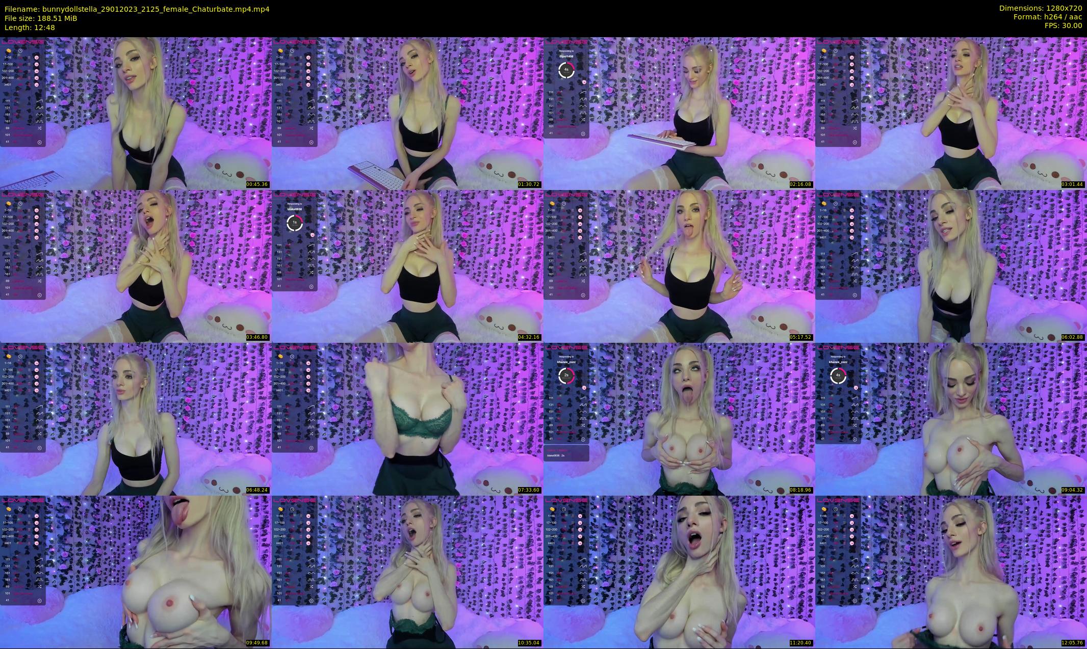 bunnydollstella — 13 minute Chaturbate female cam show recording, 720p, Jan 29, 2023