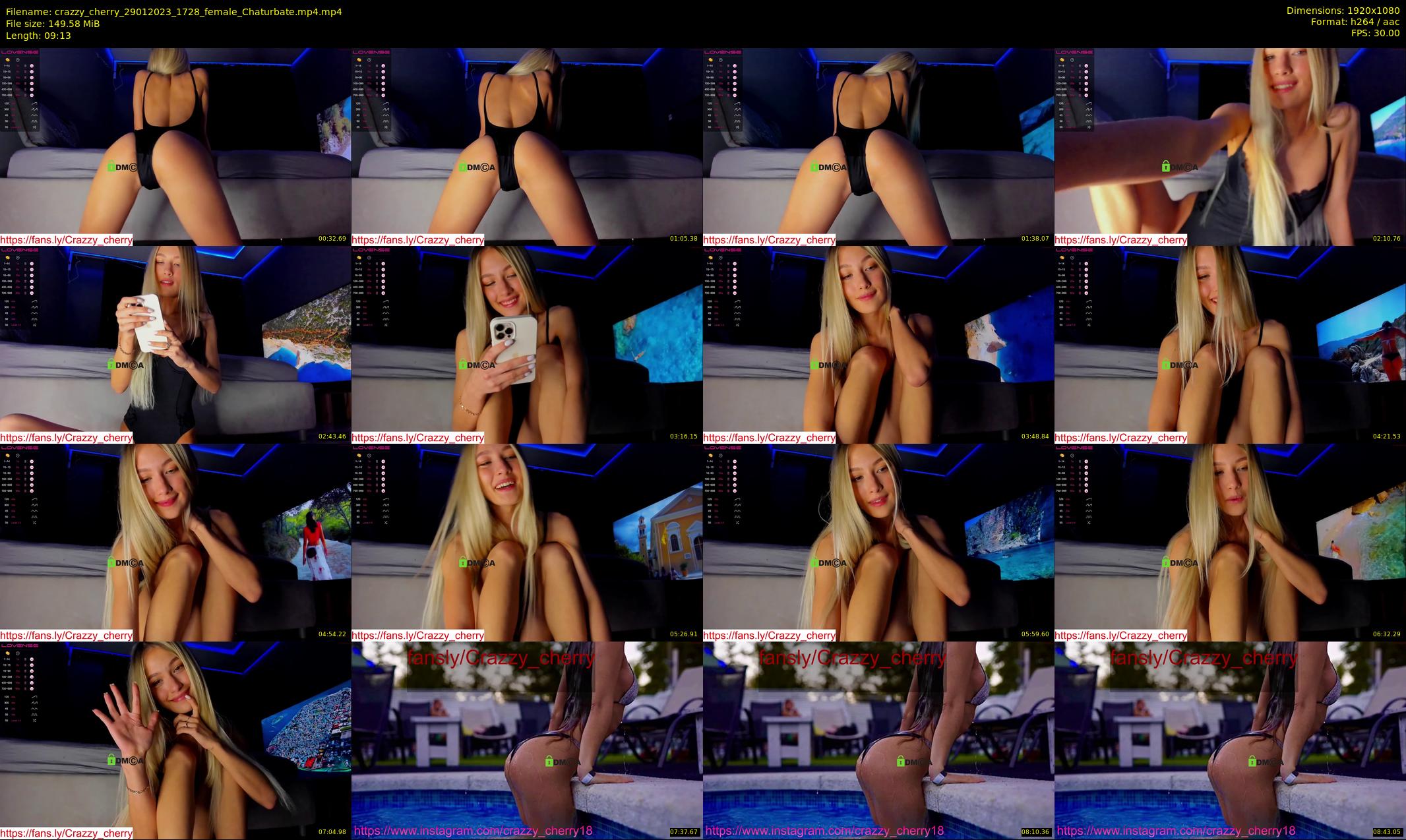 crazzy_cherry — 10 minute Chaturbate female cam show recording, 1080p, Jan 29, 2023