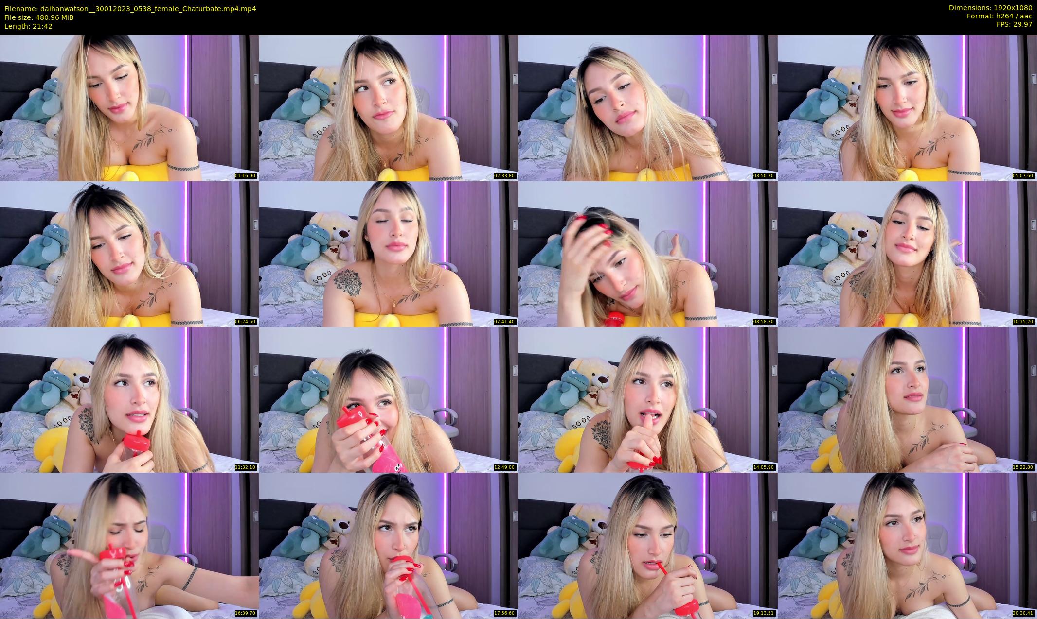 daihanwatson_ — 22 minute Chaturbate female cam show recording, 1080p, Jan 30, 2023