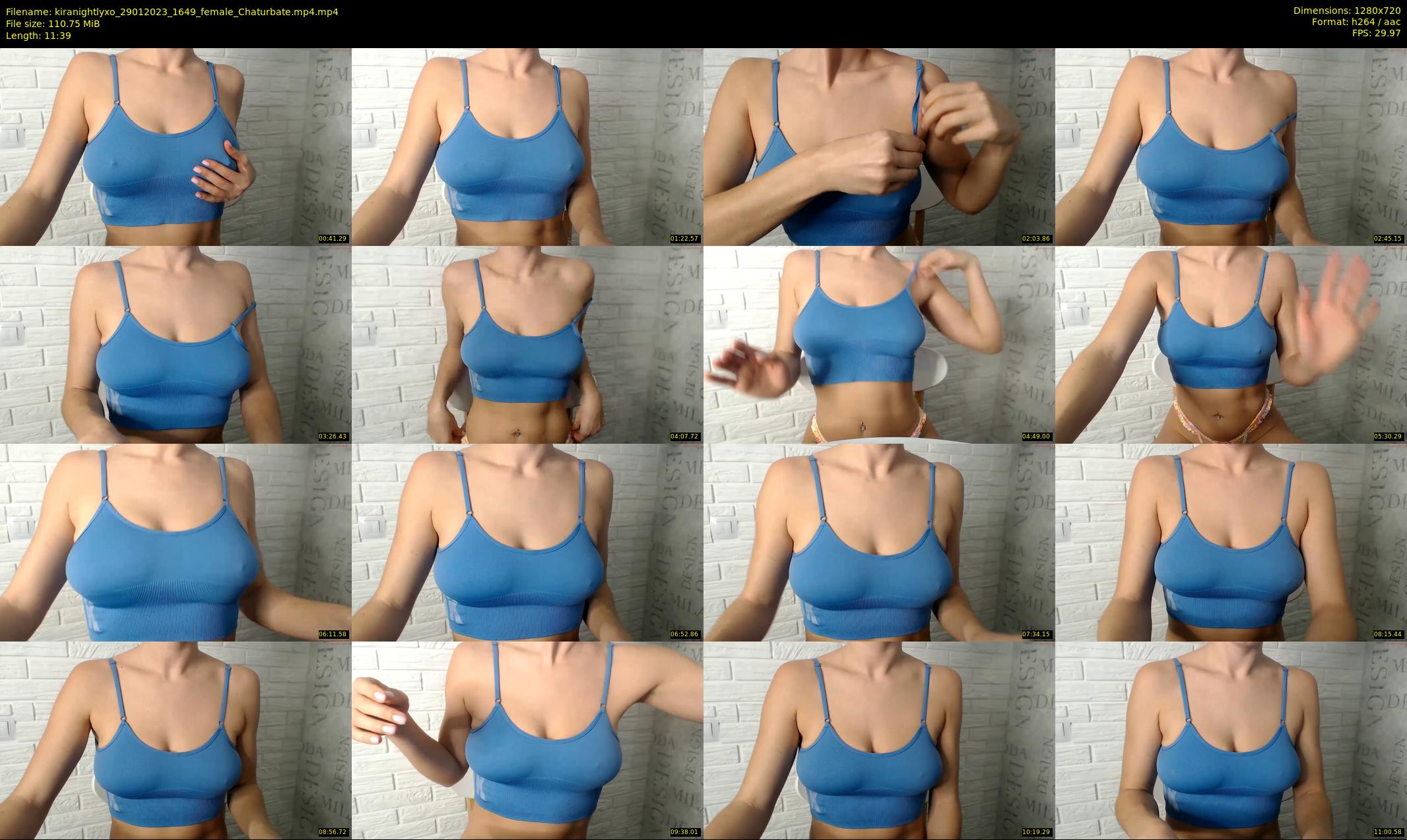 kiranightlyxo — 12 minute Chaturbate female cam show recording, 720p, Jan 29, 2023