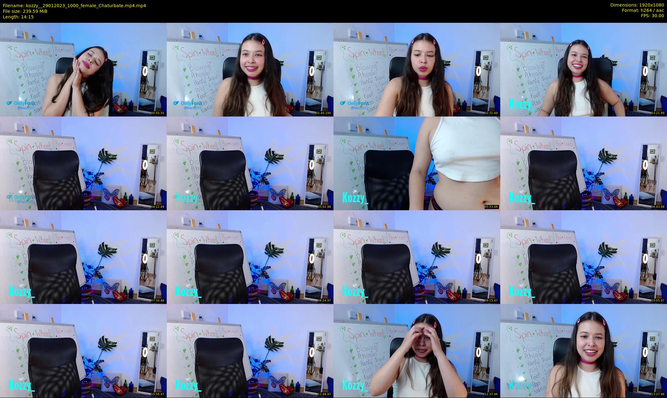 kozzy_ — 15 minute Chaturbate female cam show recording, 1080p, Jan 29, 2023