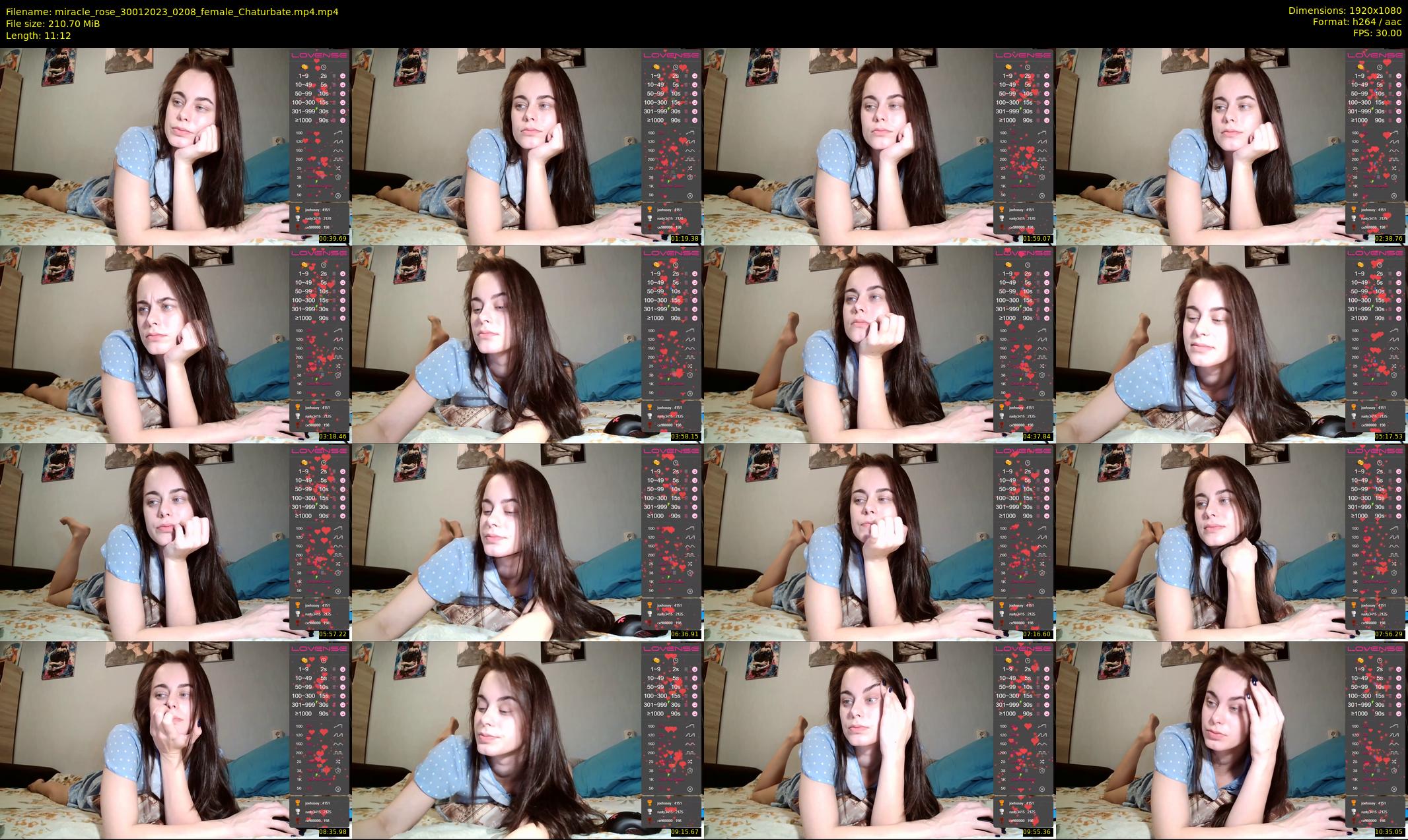 miracle_rose — 12 minute Chaturbate female cam show recording, 1080p, Jan 30, 2023