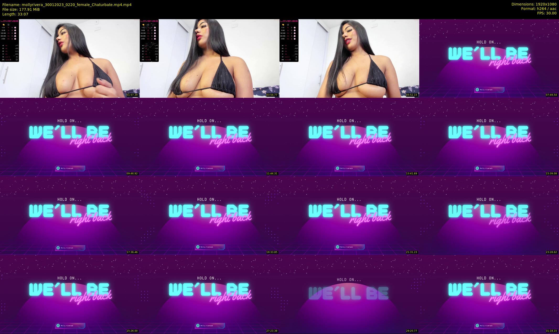 mollyrivera — 34 minute Chaturbate female cam show recording, 1080p, Jan 30, 2023