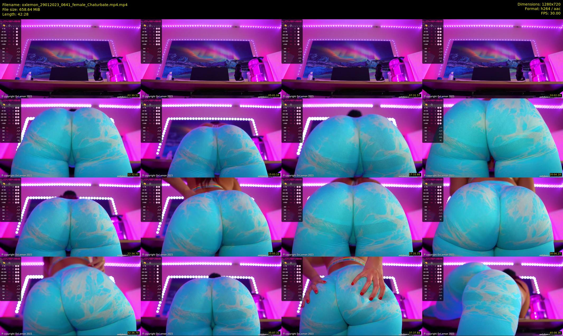 oxlemon — 43 minute Chaturbate female cam show recording, 720p, Jan 29, 2023