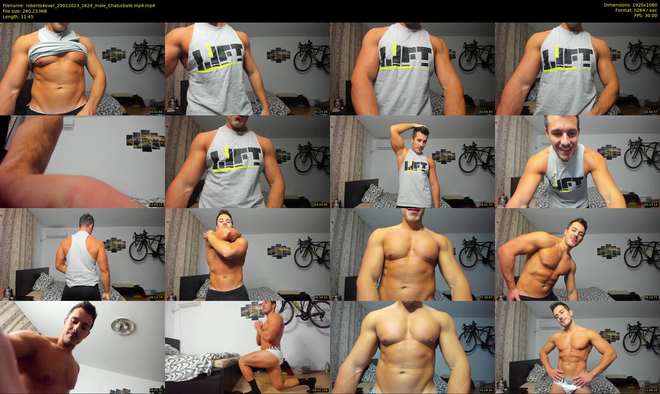 roberto4ever — 12 minute Chaturbate male cam show recording, 1080p, Jan 29, 2023