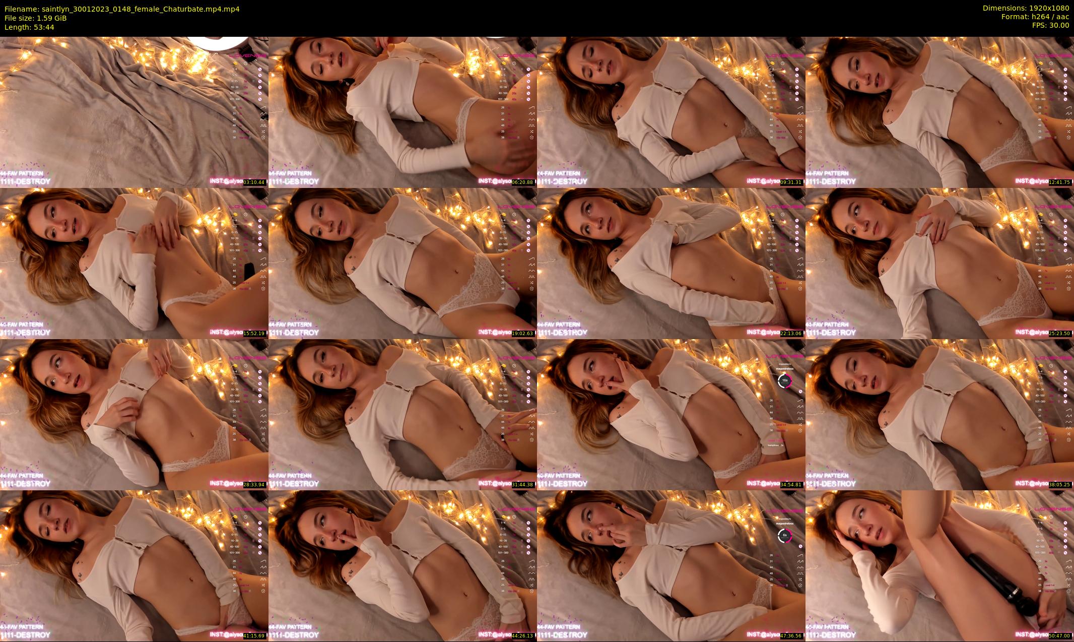 saintlyn — 54 minute Chaturbate female cam show recording, 1080p, Jan 30, 2023