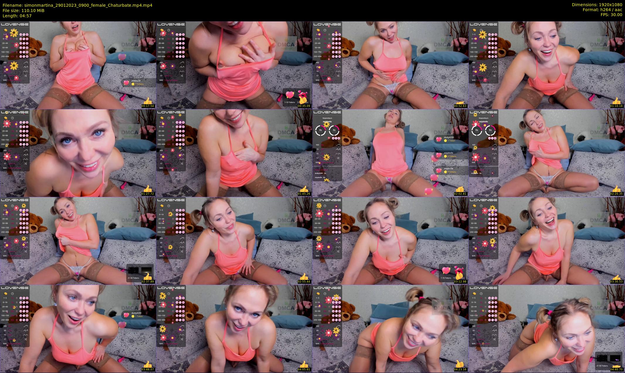 simonmartina — 5 minute Chaturbate female cam show recording, 1080p, Jan 29, 2023