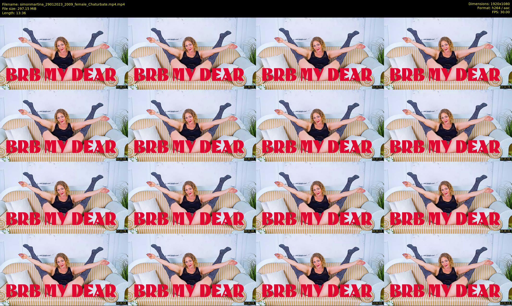 simonmartina — 14 minute Chaturbate female cam show recording, 1080p, Jan 29, 2023