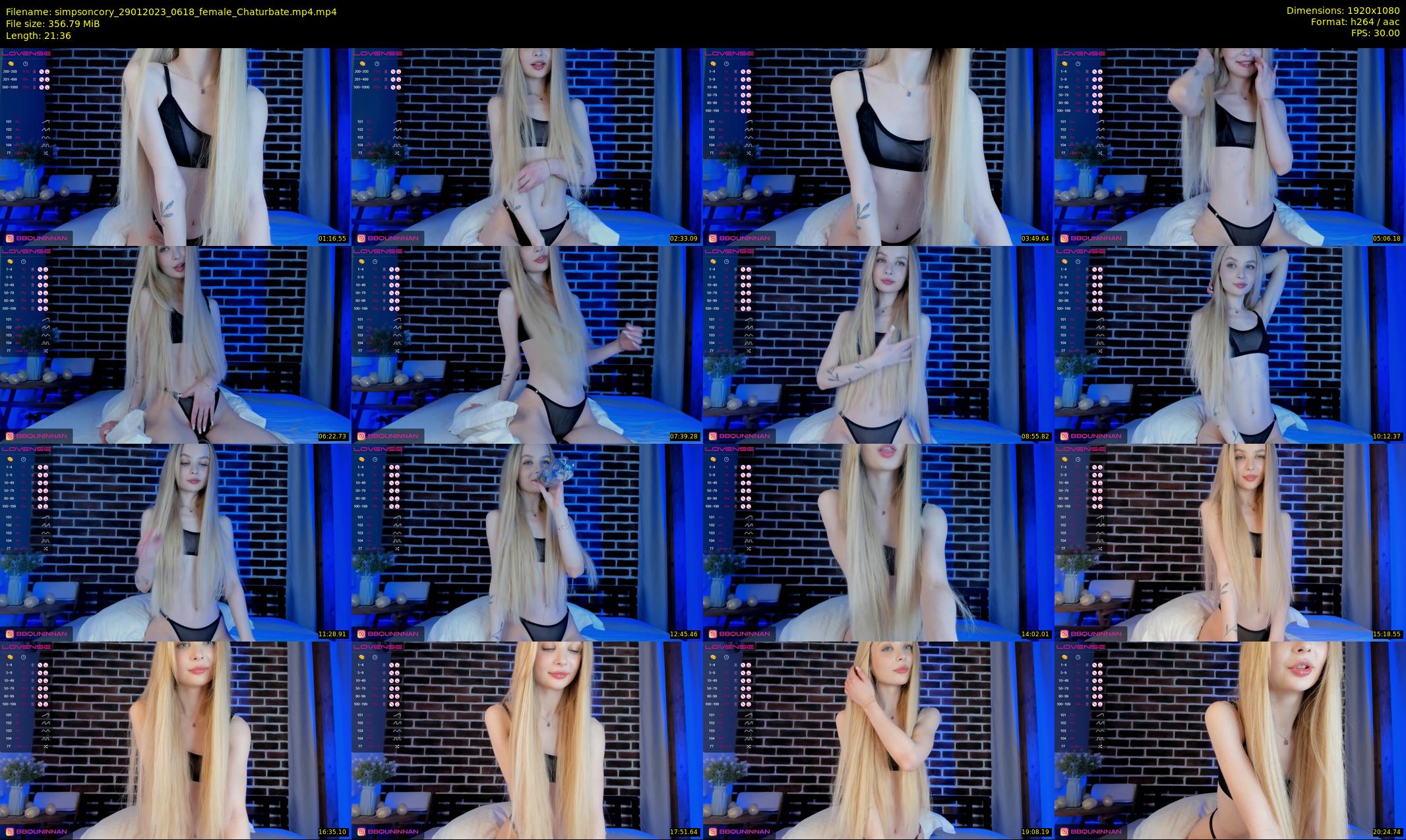 simpsoncory — 22 minute Chaturbate female cam show recording, 1080p, Jan 29, 2023