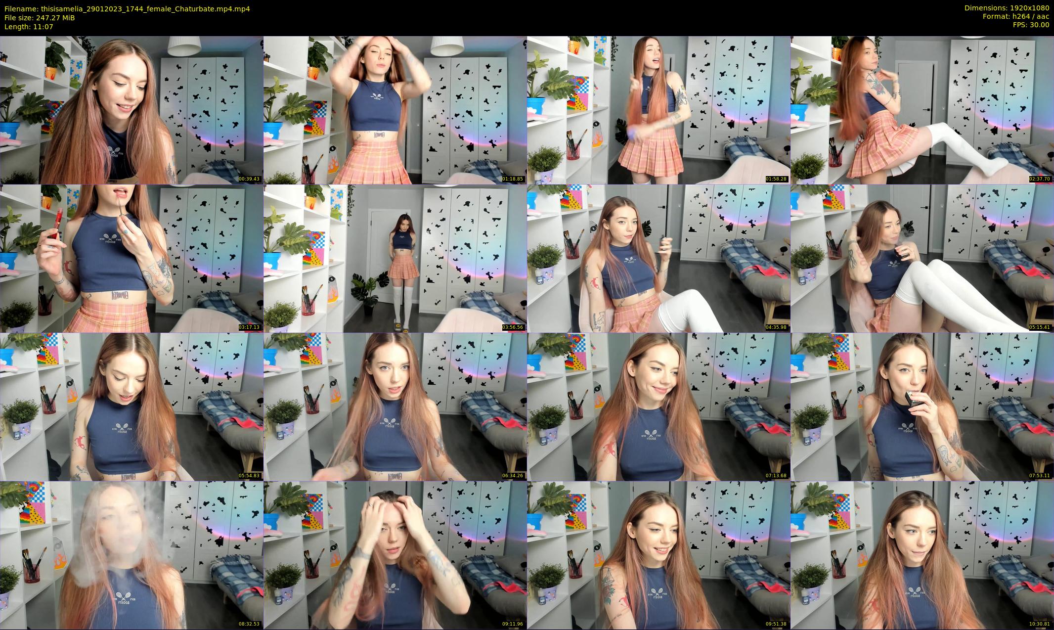 thisisamelia — 12 minute Chaturbate female cam show recording, 1080p, Jan 29, 2023