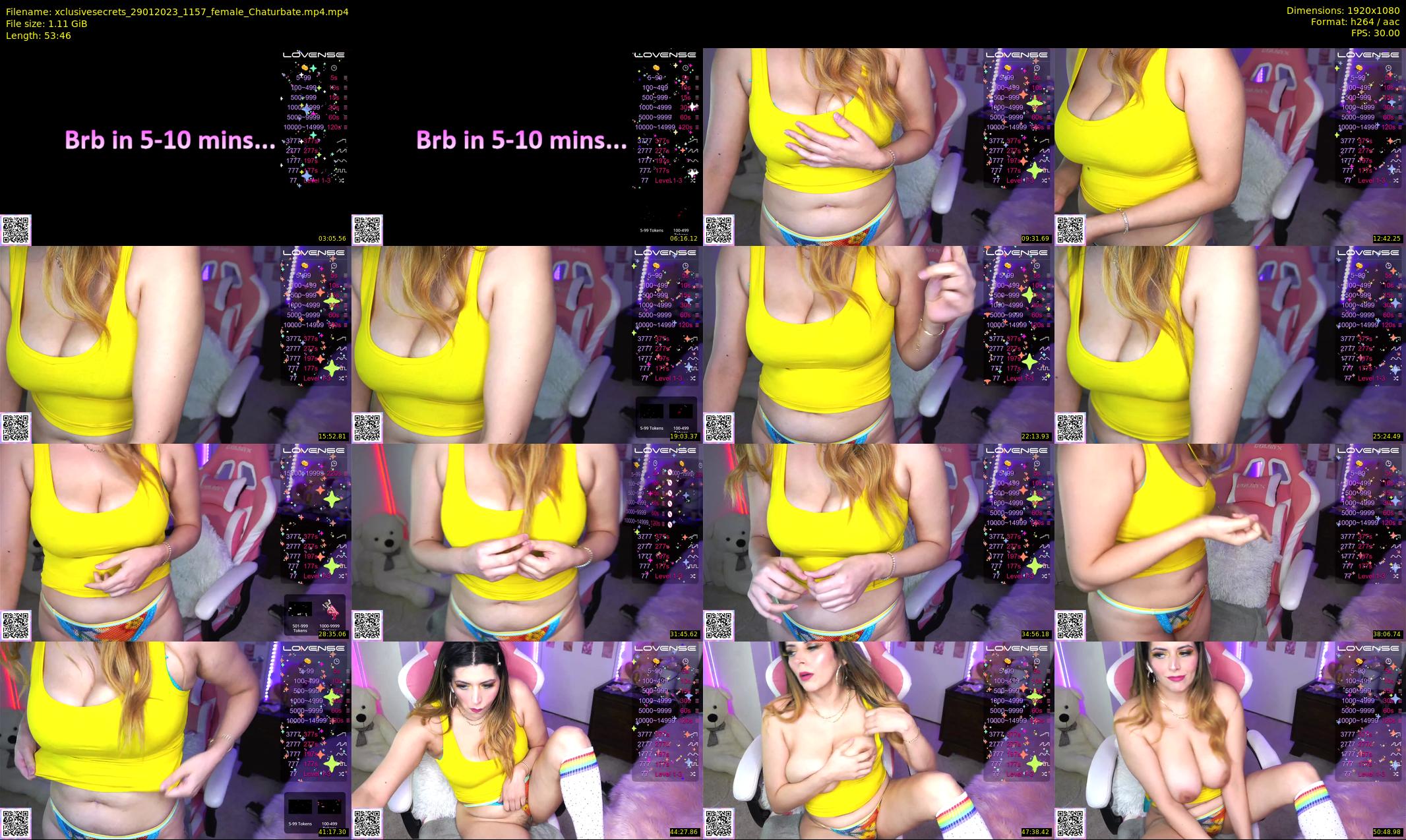 xclusivesecrets — 54 minute Chaturbate female cam show recording, 1080p, Jan 29, 2023