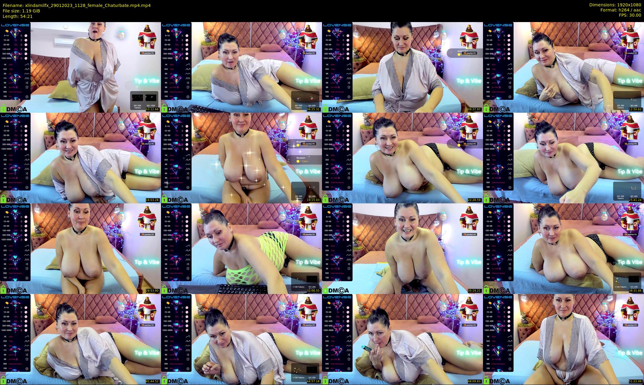 xlindamilfx — 55 minute Chaturbate female cam show recording, 1080p, Jan 29, 2023