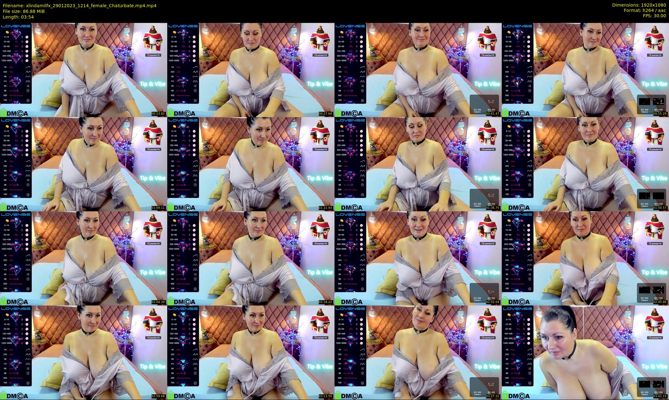 xlindamilfx — 4 minute Chaturbate female cam show recording, 1080p, Jan 29, 2023