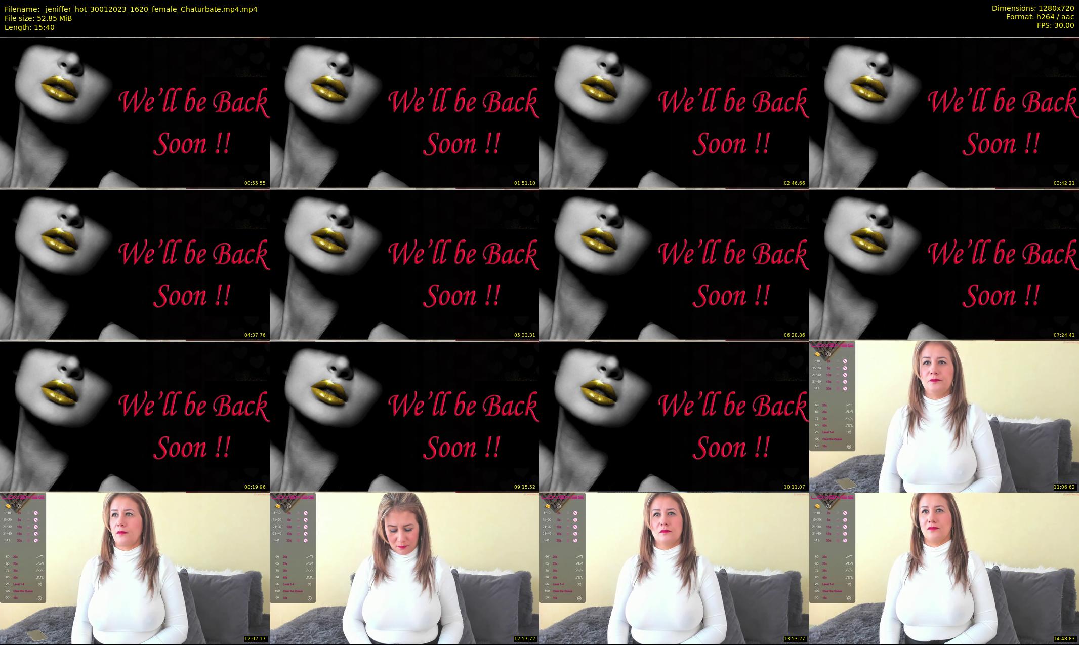 _jeniffer_hot — 16 minute Chaturbate female cam show recording, 720p, Jan 30, 2023