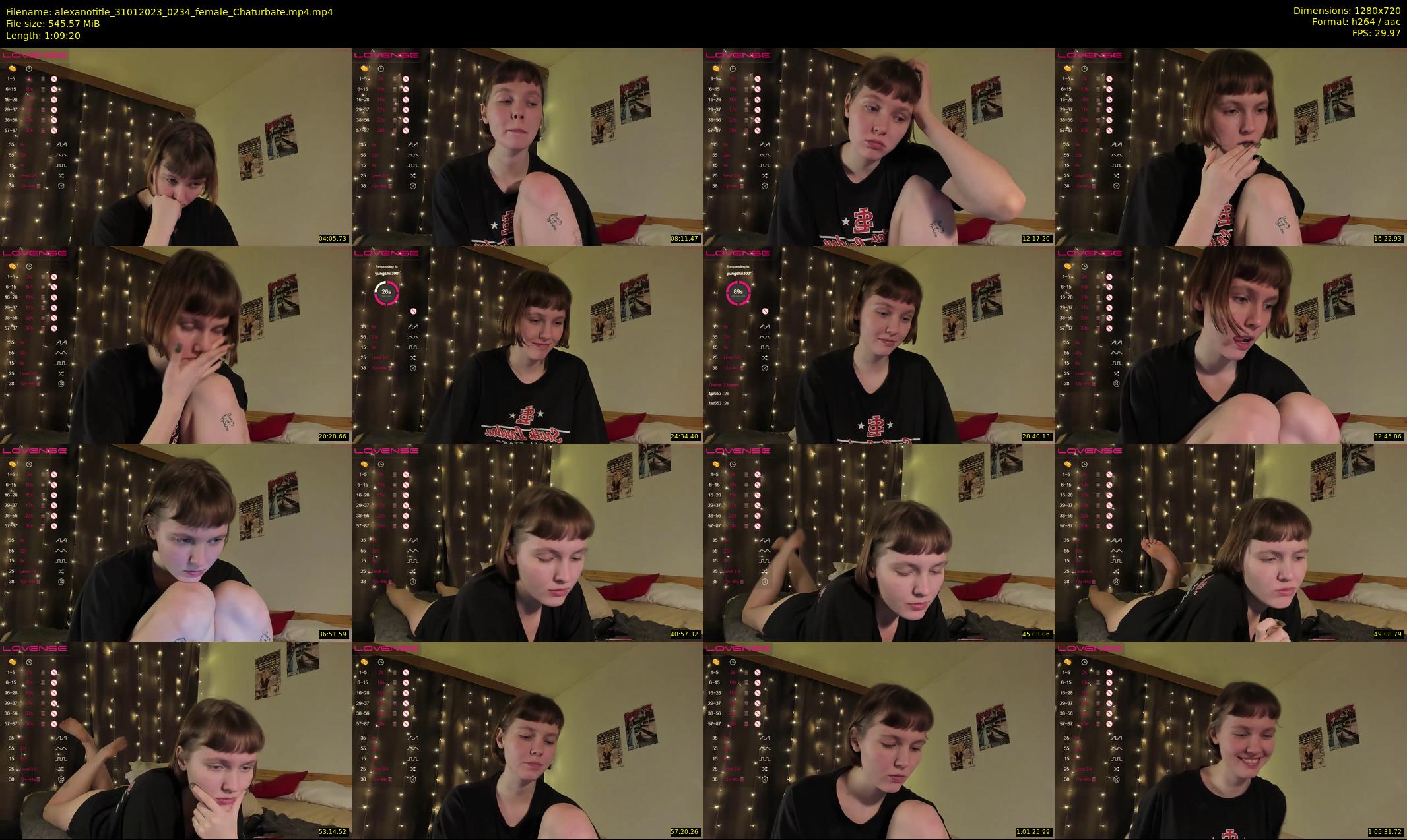 alexanotitle — 70 minute Chaturbate female cam show recording, 720p, Jan 31, 2023