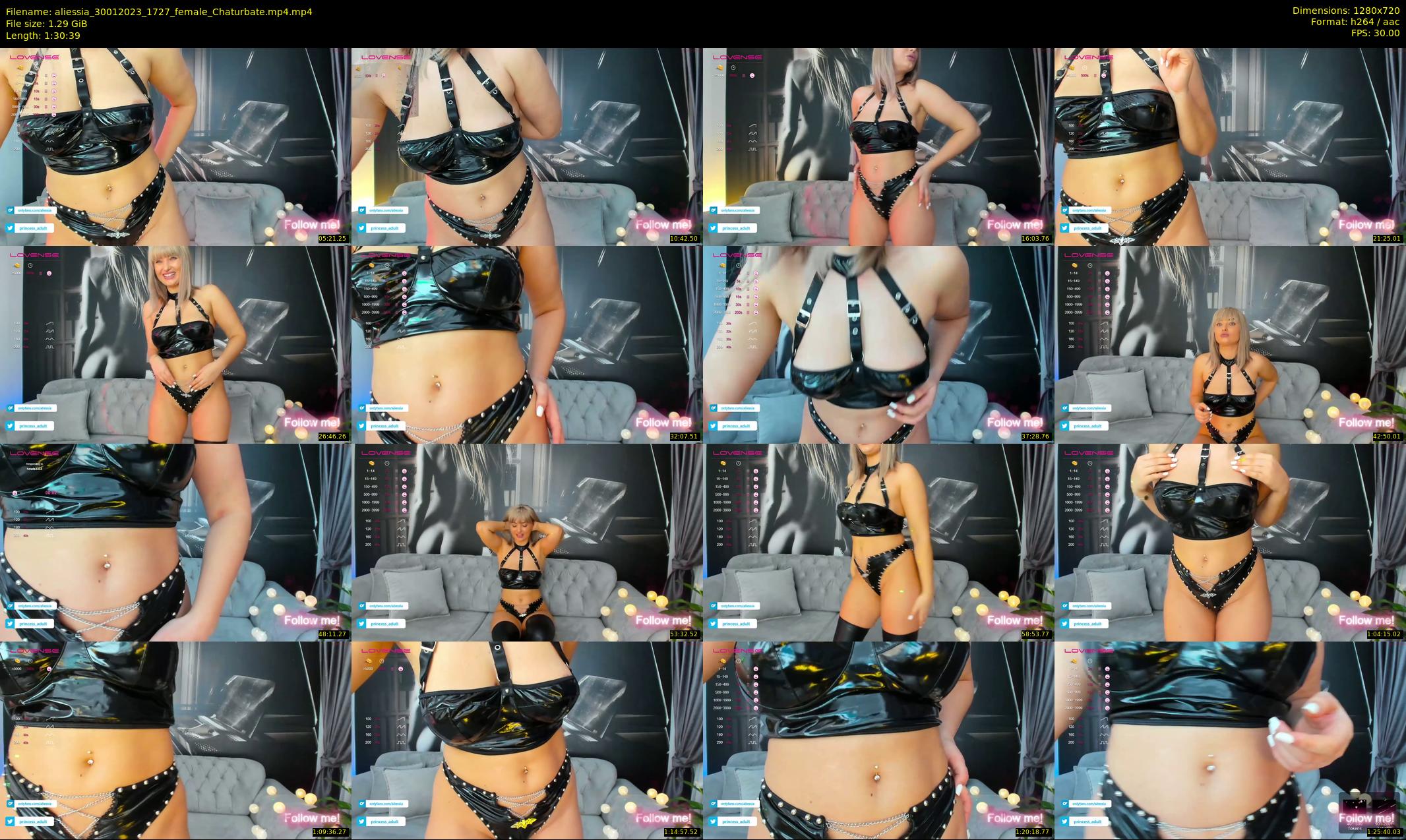 aliessia — 91 minute Chaturbate female cam show recording, 720p, Jan 30, 2023