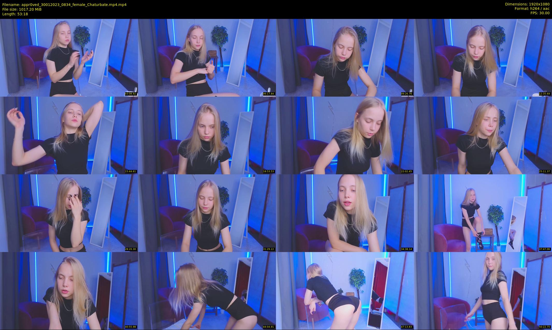 appr0ved — 54 minute Chaturbate female cam show recording, 1080p, Jan 30, 2023