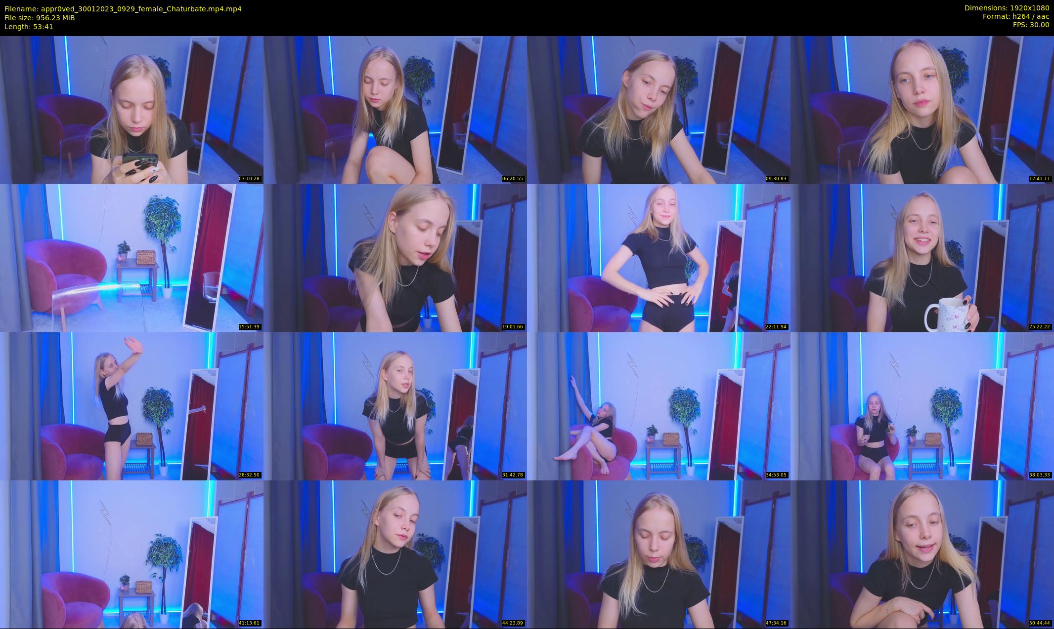 appr0ved — 54 minute Chaturbate female cam show recording, 1080p, Jan 30, 2023