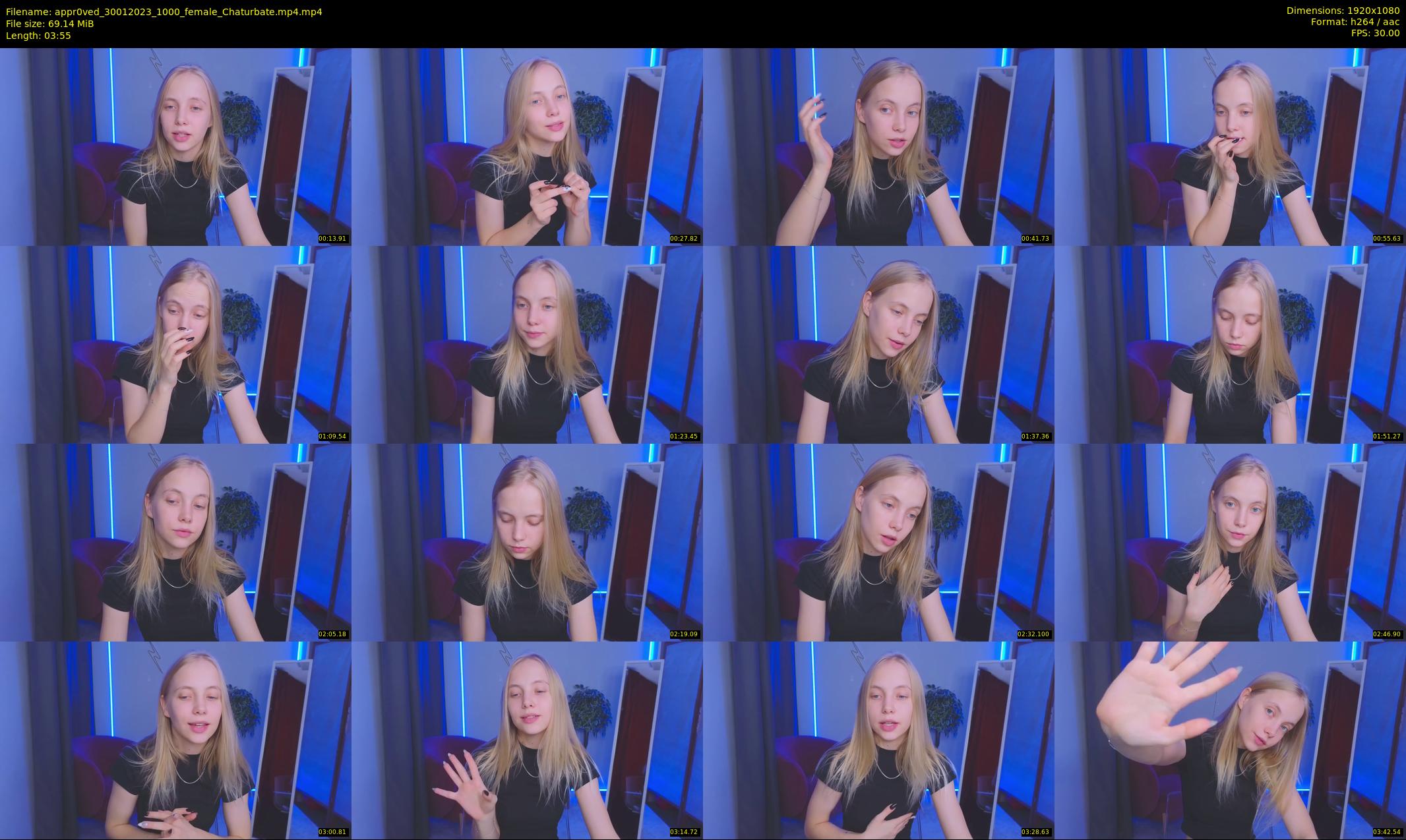 appr0ved — 4 minute Chaturbate female cam show recording, 1080p, Jan 30, 2023