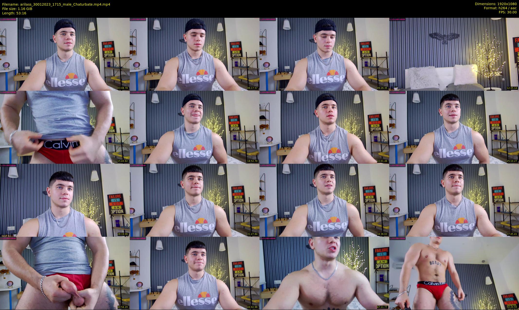 arilass — 54 minute Chaturbate male cam show recording, 1080p, Jan 30, 2023