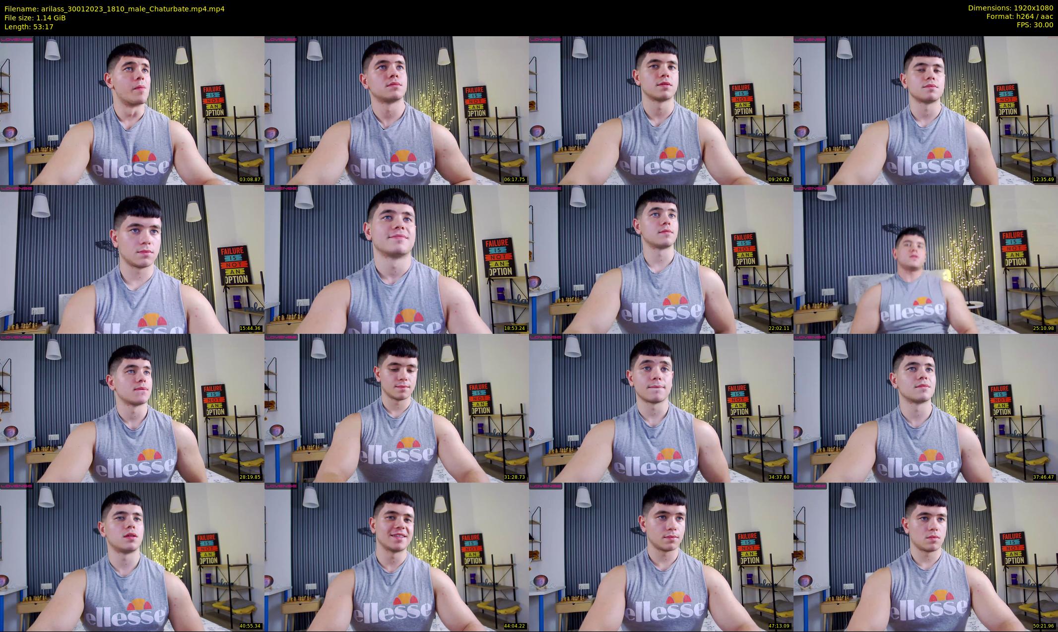 arilass — 54 minute Chaturbate male cam show recording, 1080p, Jan 30, 2023