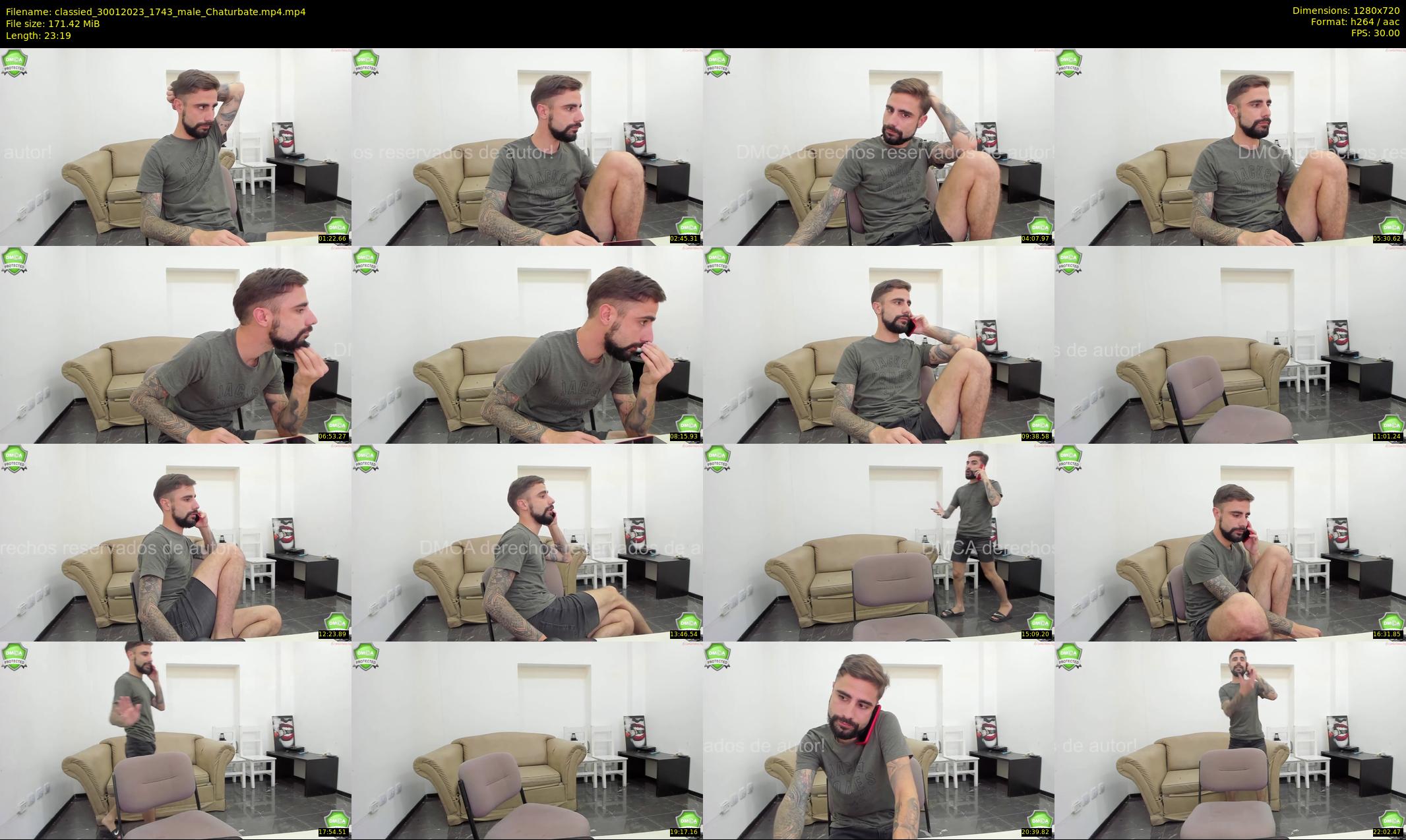 classied — 24 minute Chaturbate male cam show recording, 720p, Jan 30, 2023