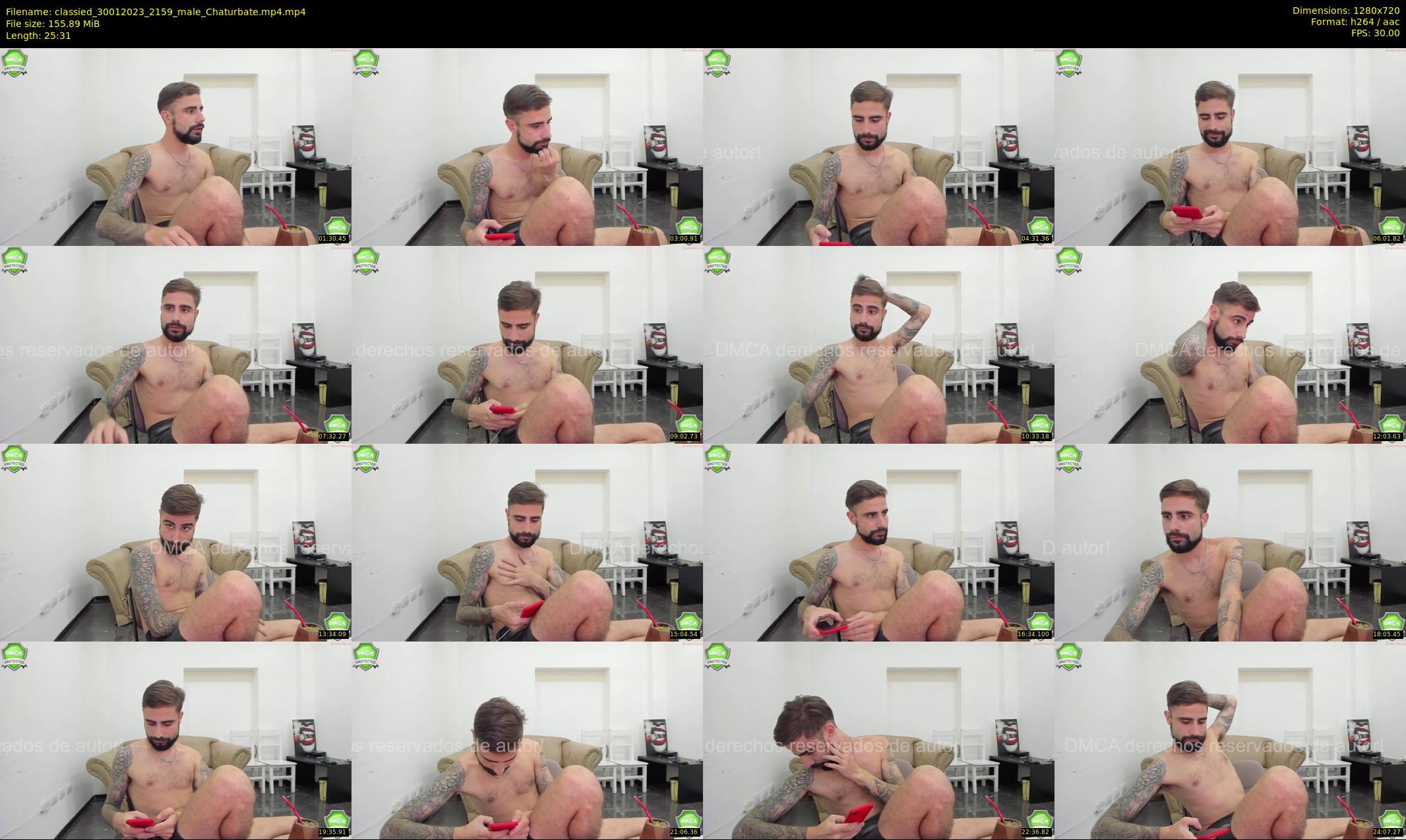 classied — 26 minute Chaturbate male cam show recording, 720p, Jan 30, 2023