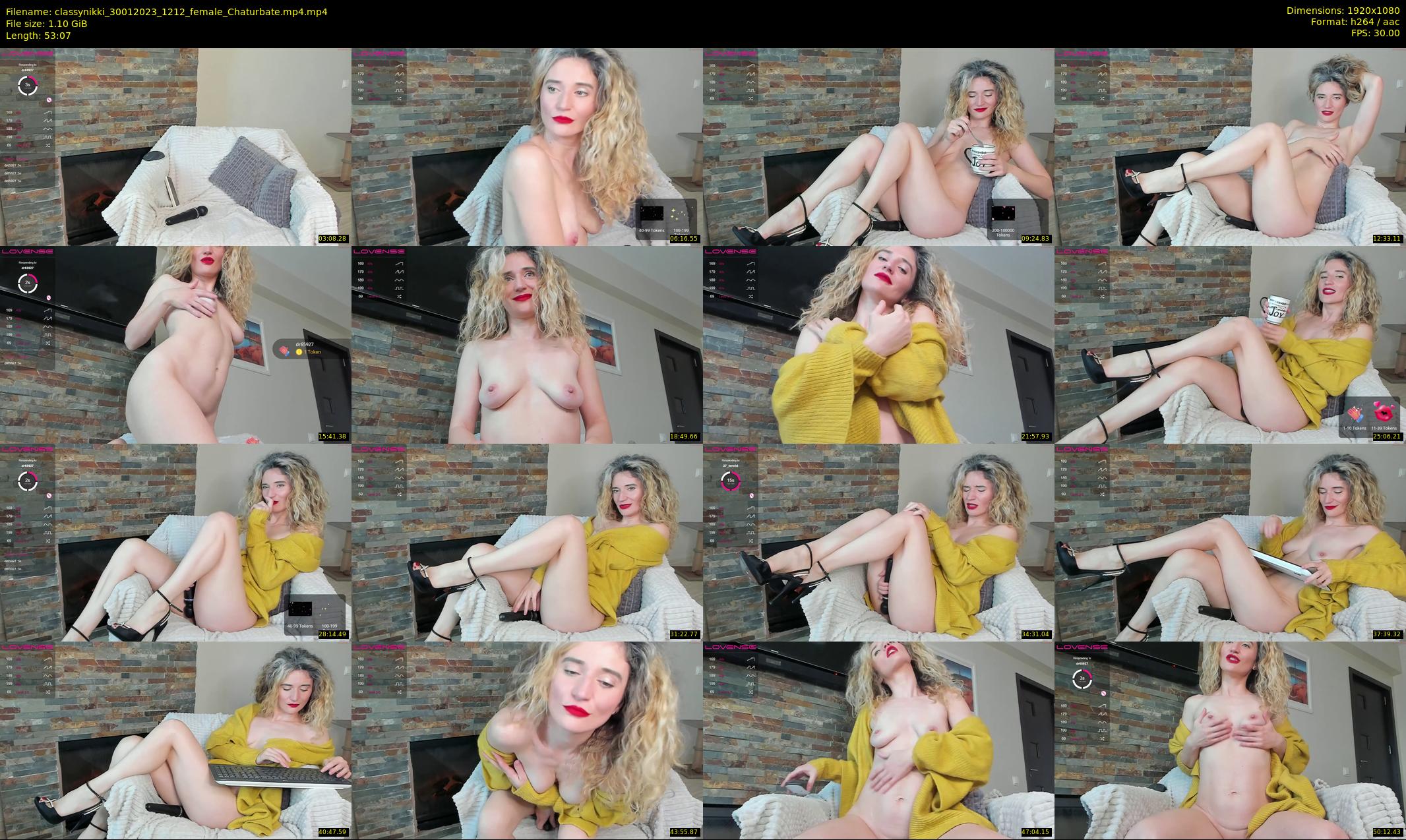 classynikki — 54 minute Chaturbate female cam show recording, 1080p, Jan 30, 2023
