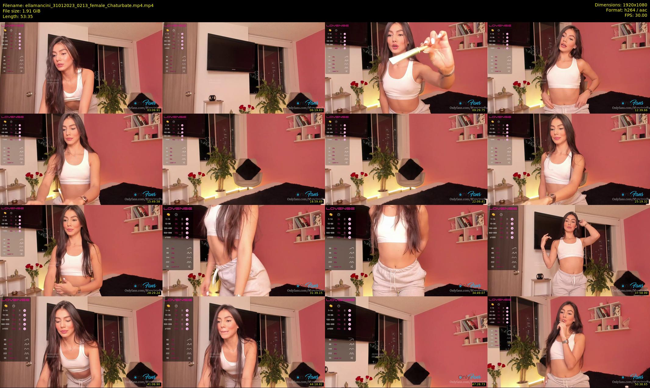 ellamancini — 54 minute Chaturbate female cam show recording, 1080p, Jan 31, 2023