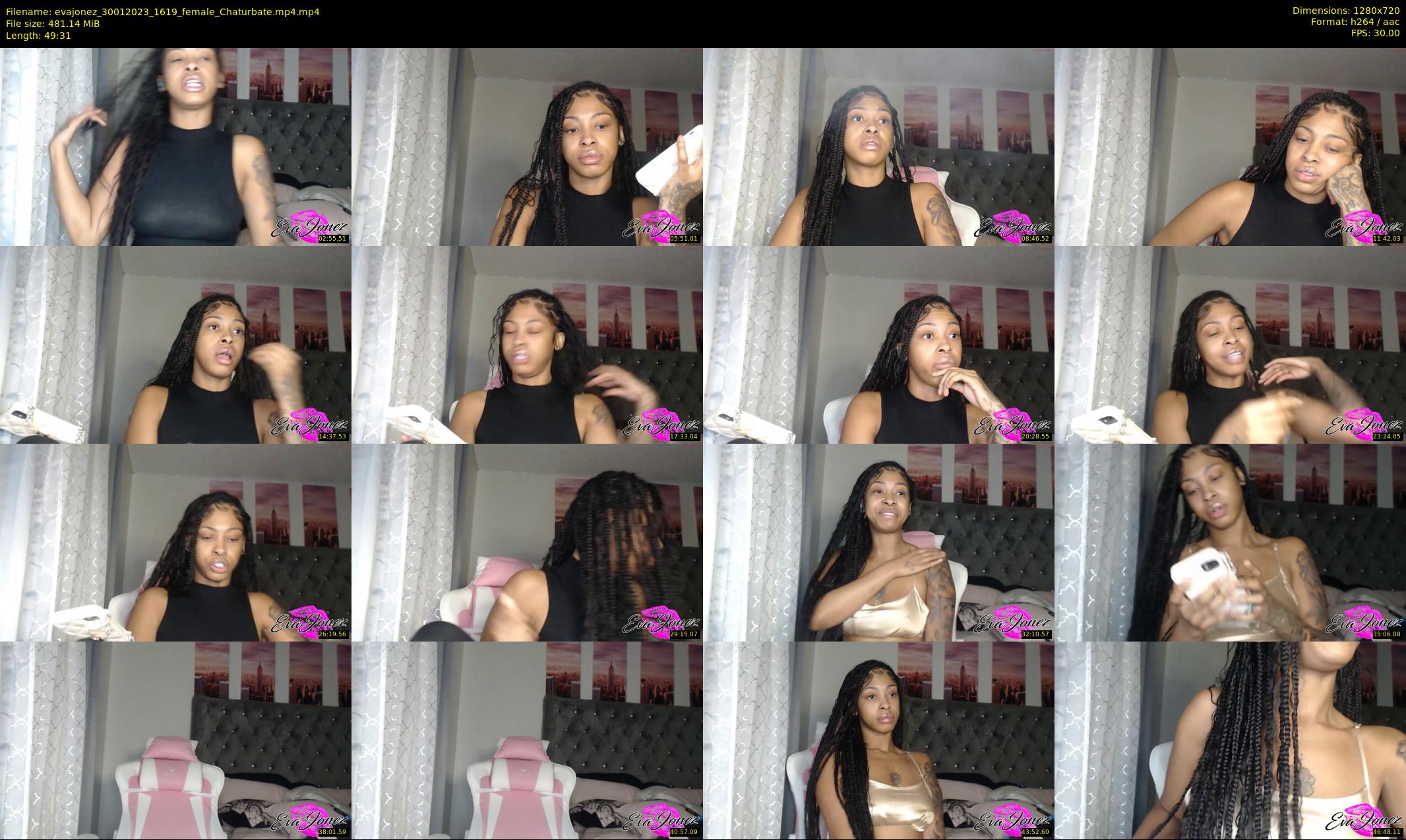 evajonez — 50 minute Chaturbate female cam show recording, 720p, Jan 30, 2023